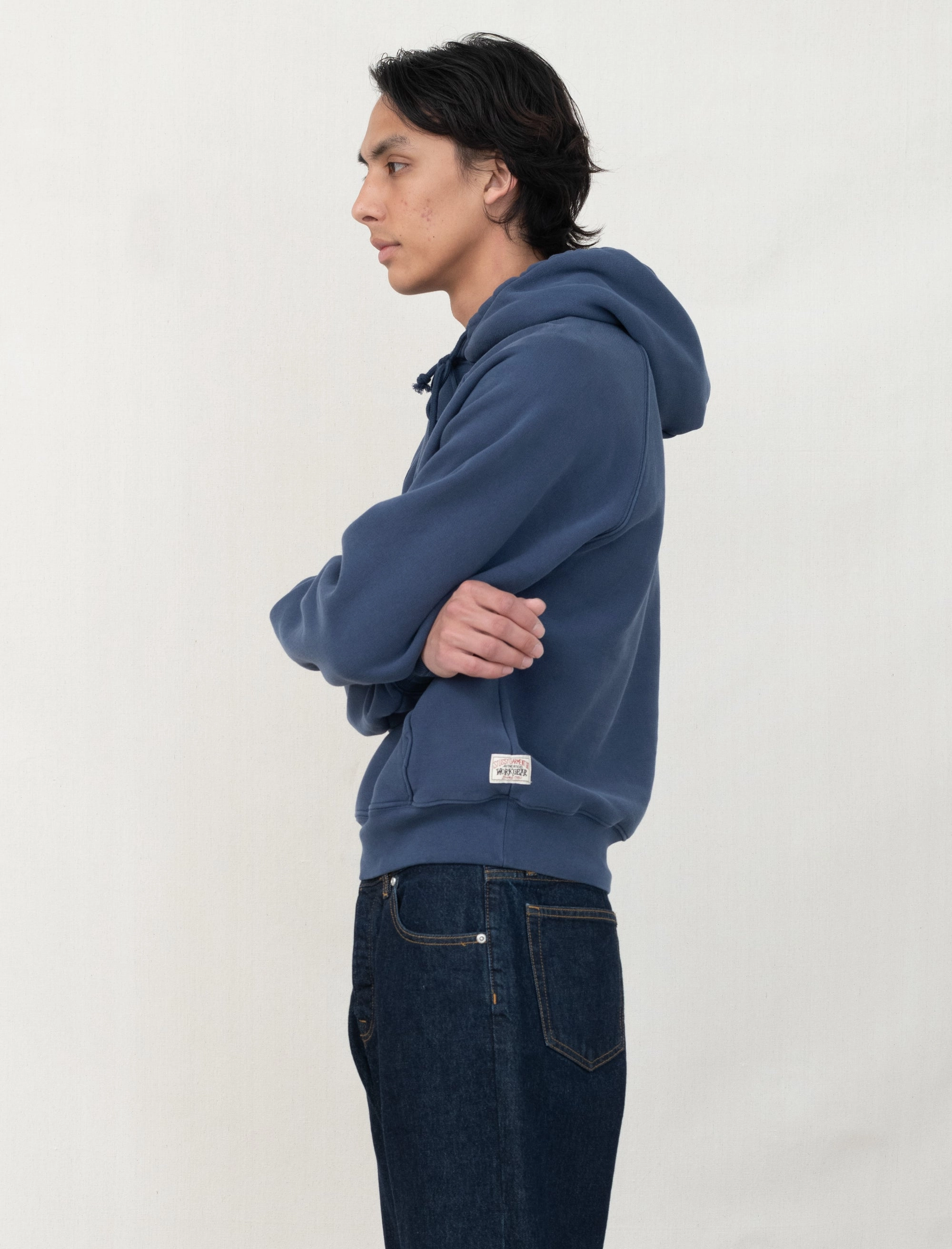 Winter Layers Headphone Hole Raglan Hoodie (Navy)