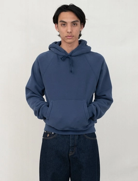 Versatile Style Seamless Stitching Raglan Hoodie (Navy)