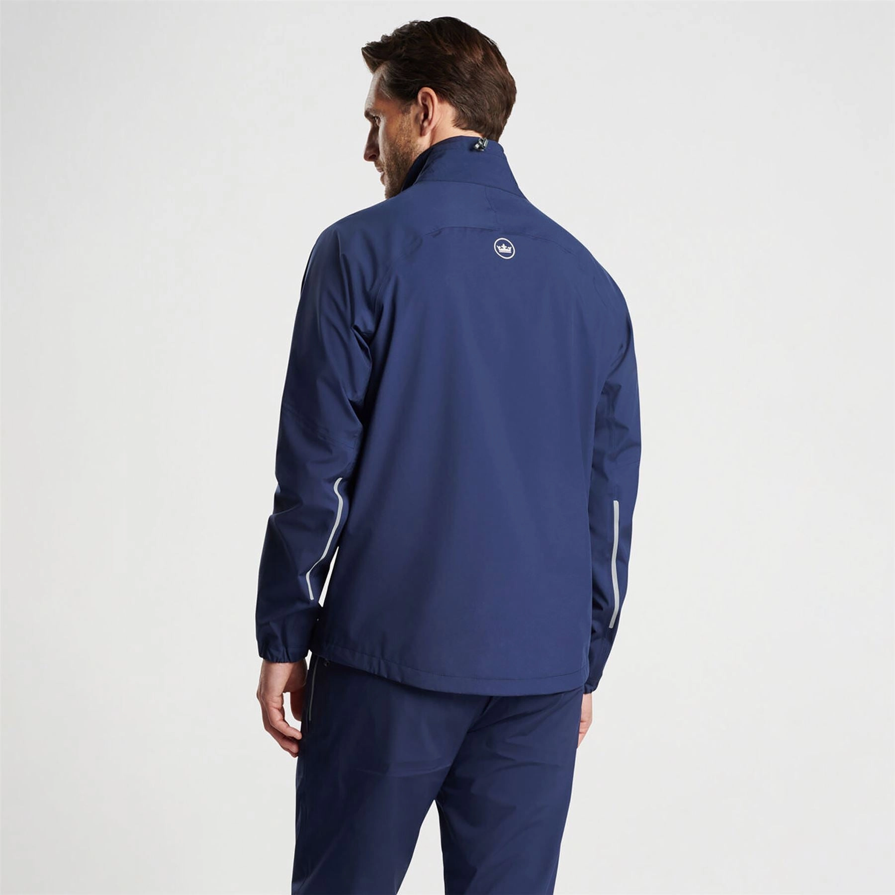 Cozy Outerwear Compression Panels Rain Walker Waterproof Jacket Navy
