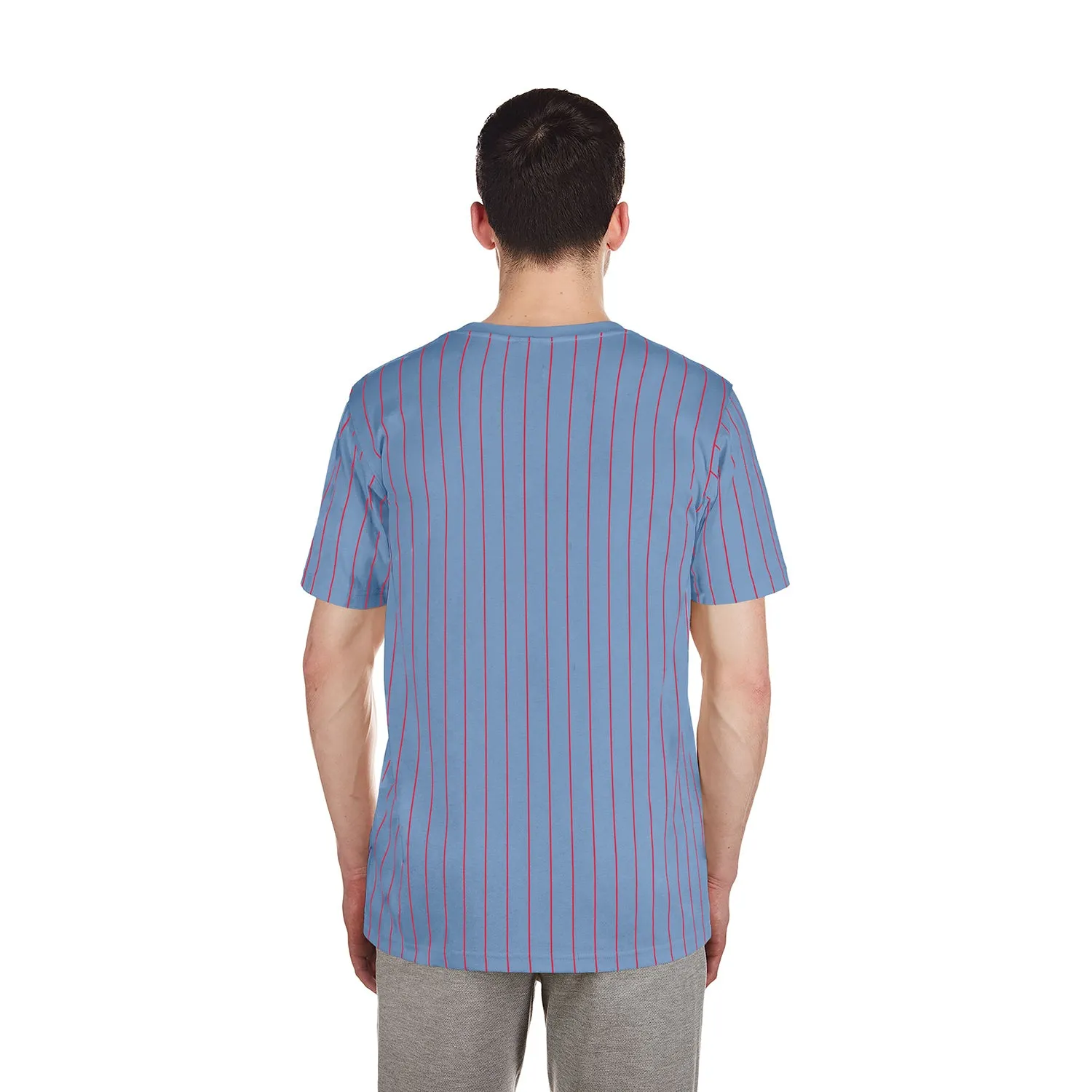 Rangers Team Logo Pinstripe Tee - Mens AdjustableCuffs