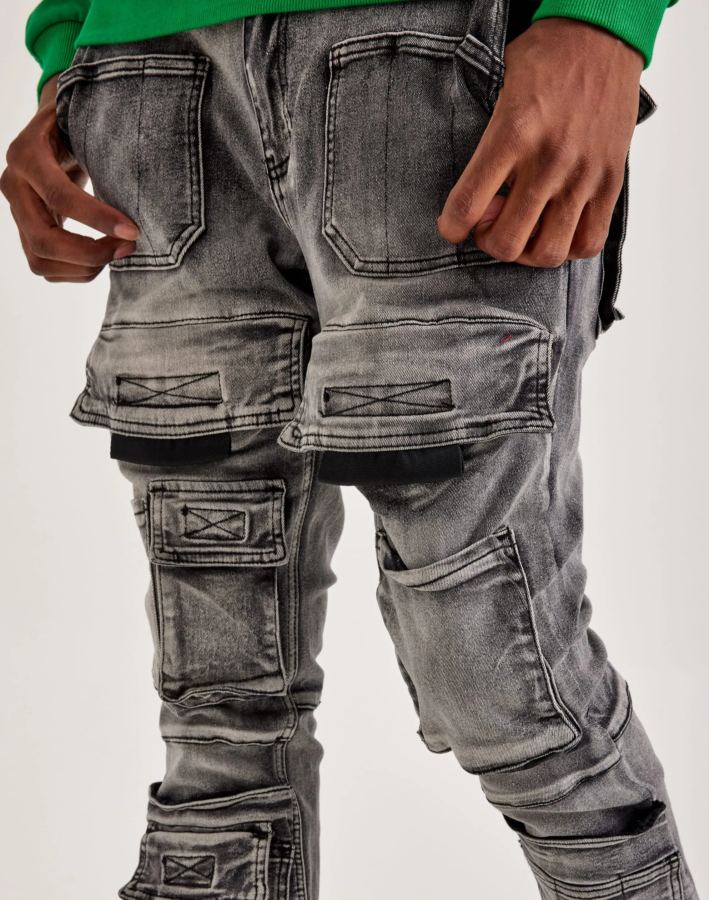 Kloud 9 Straight Cargo Jeans Opaque Tone Silent Mood