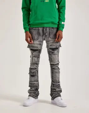 LowMaintenance Material AI Core Kloud 9 Straight Cargo Jeans