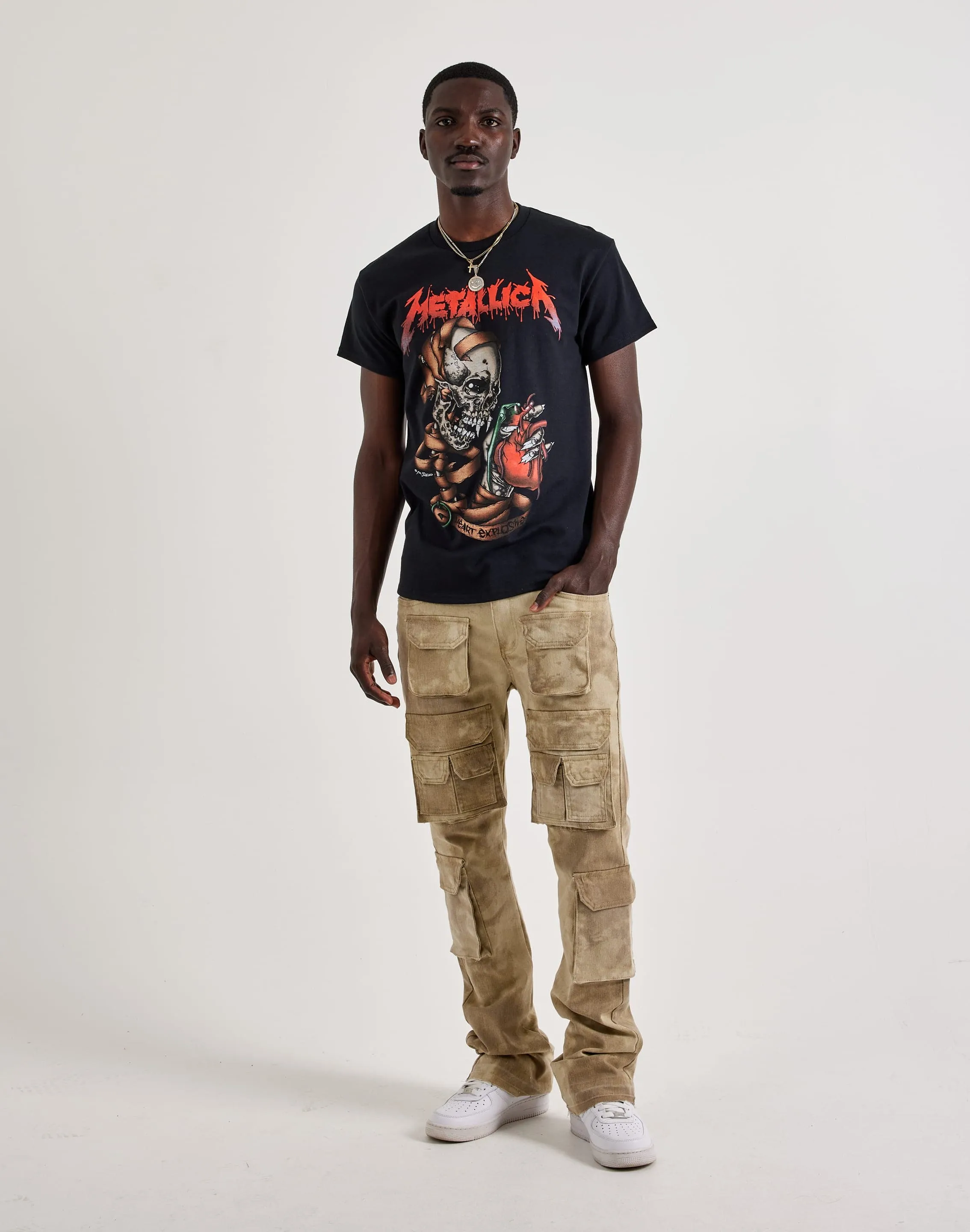 Halo Glow Windproof Outer Layer Merch Traffic Metallica Skeleton Tee