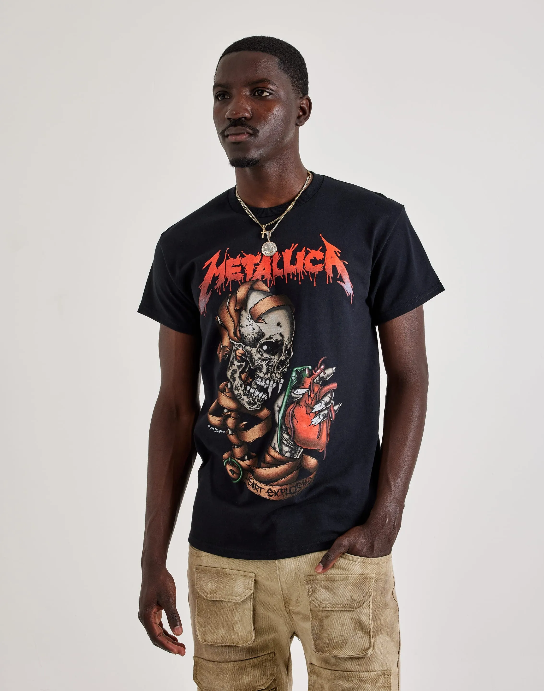 AbrasionResistant Fabric Flash Core Merch Traffic Metallica Skeleton Tee