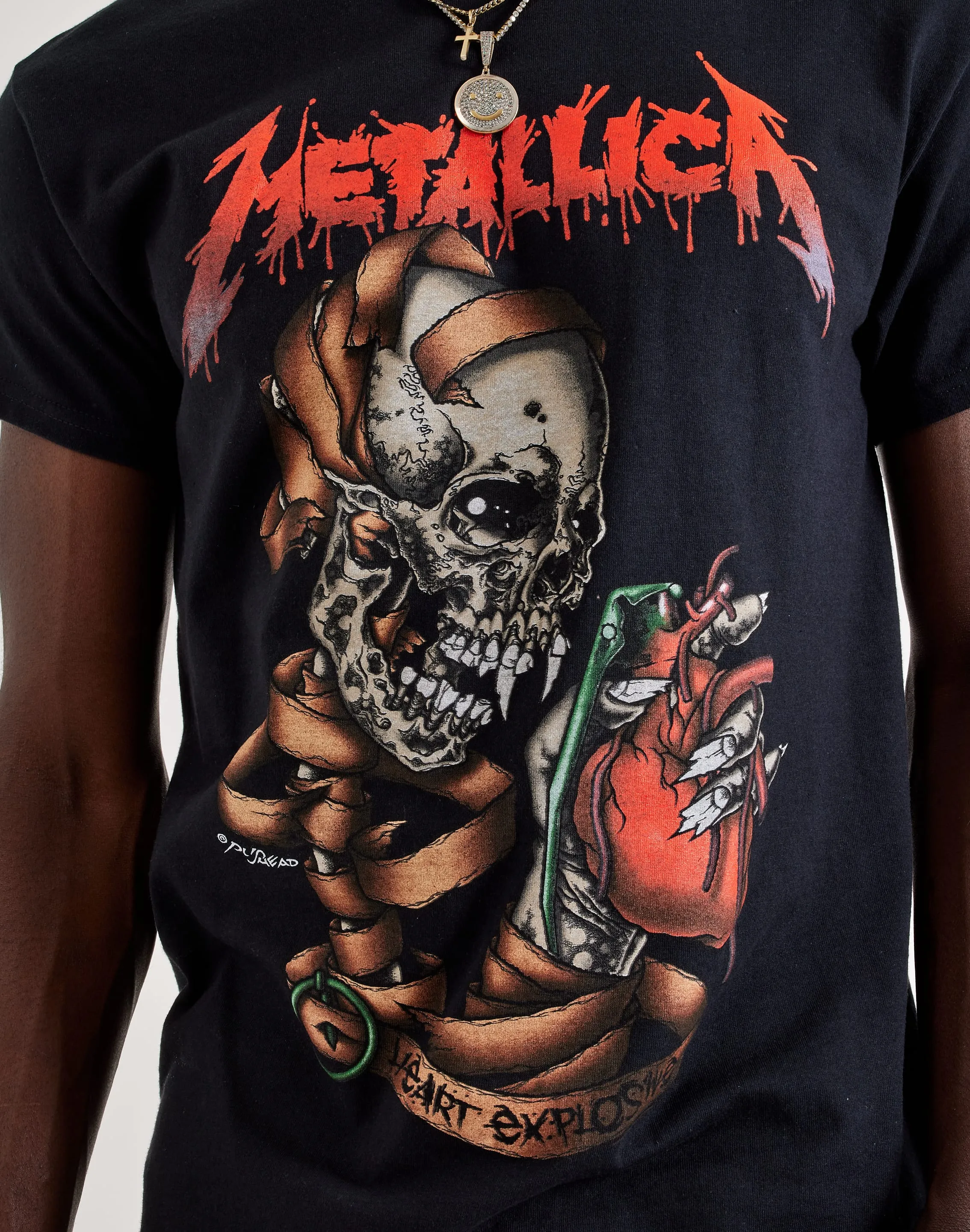 Merch Traffic Metallica Skeleton Tee HeavyDuty Zipper