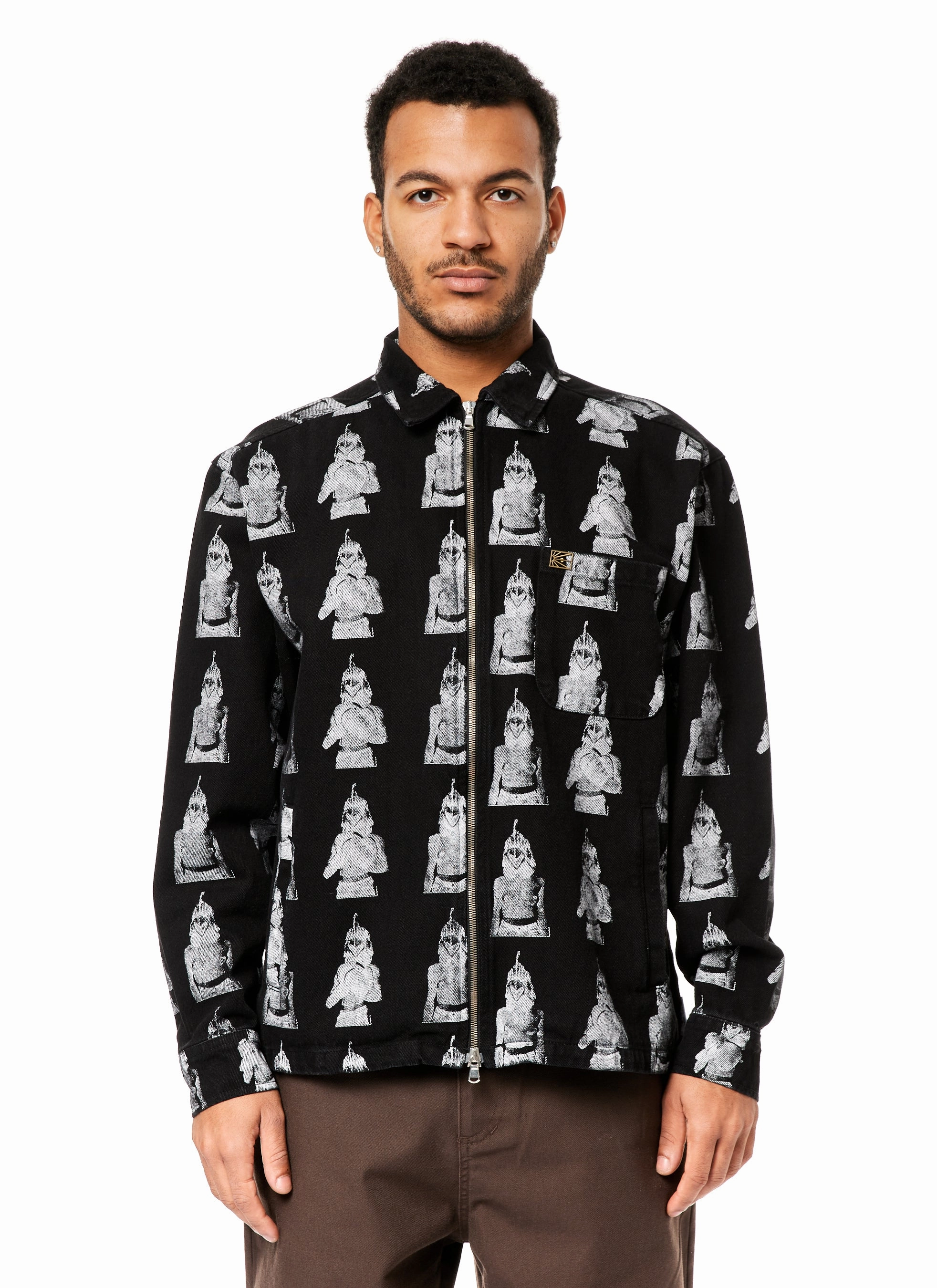 Rassvet Cock Denim Overshirt Woven Flatlock stitching