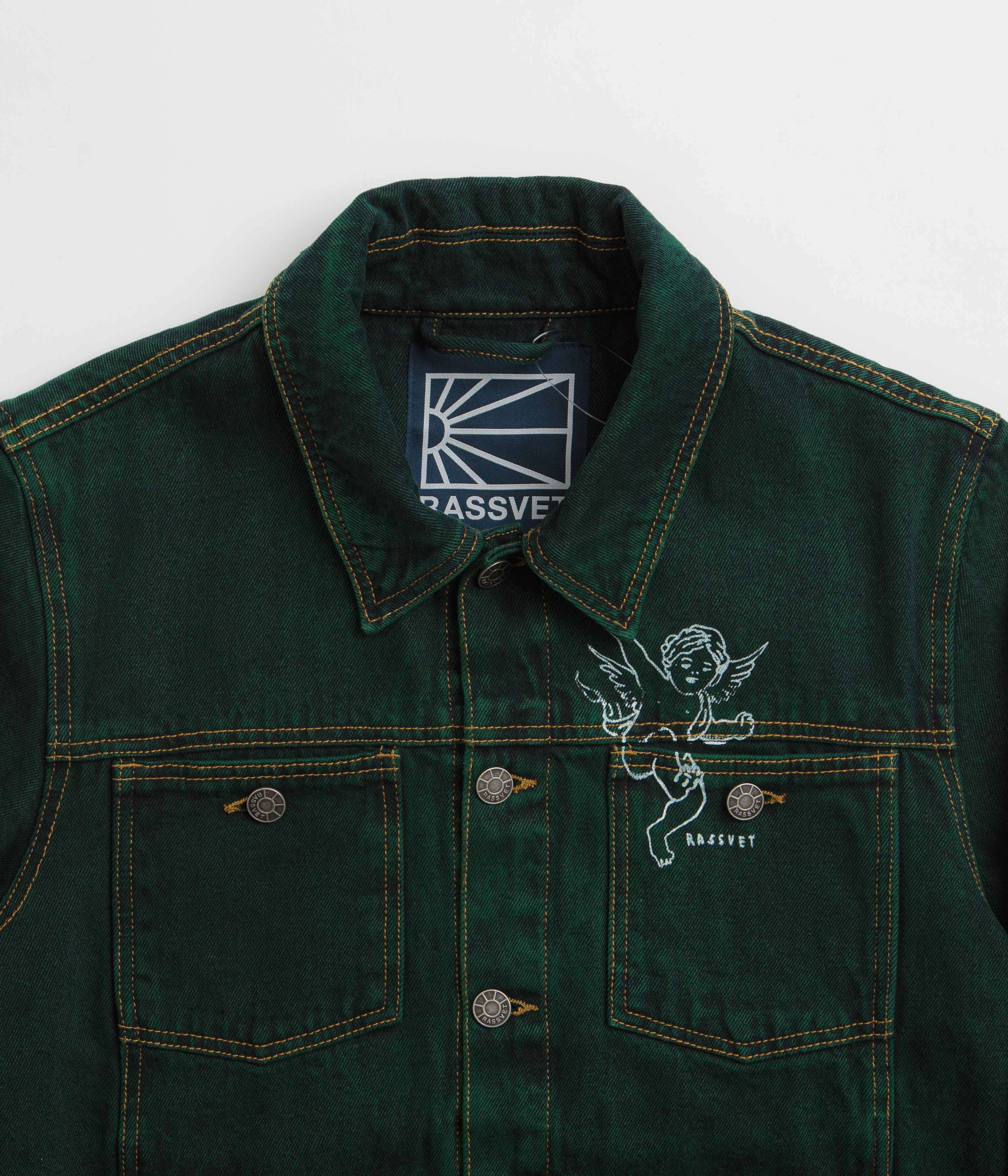 Abrasion Resistant Material Rassvet Lined Denim Jacket - Green