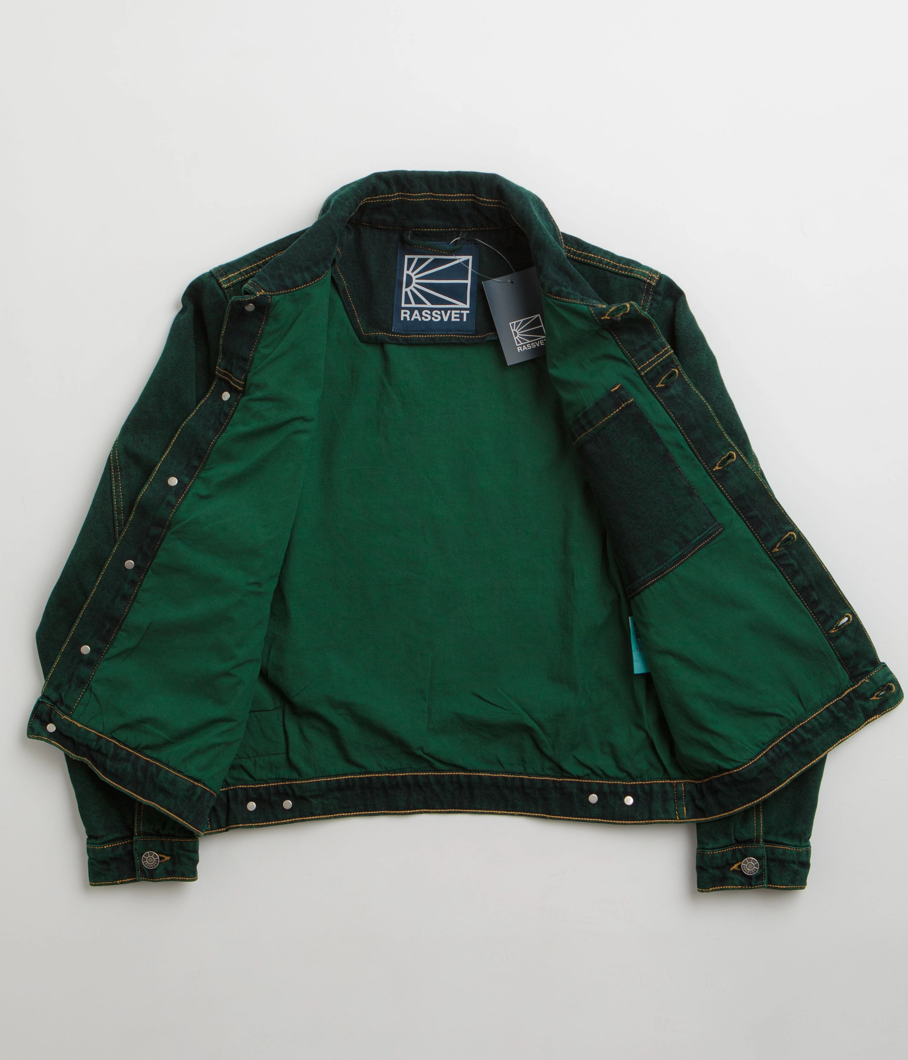 Rassvet Lined Denim Jacket - Green Thermal Lining Fast Dry