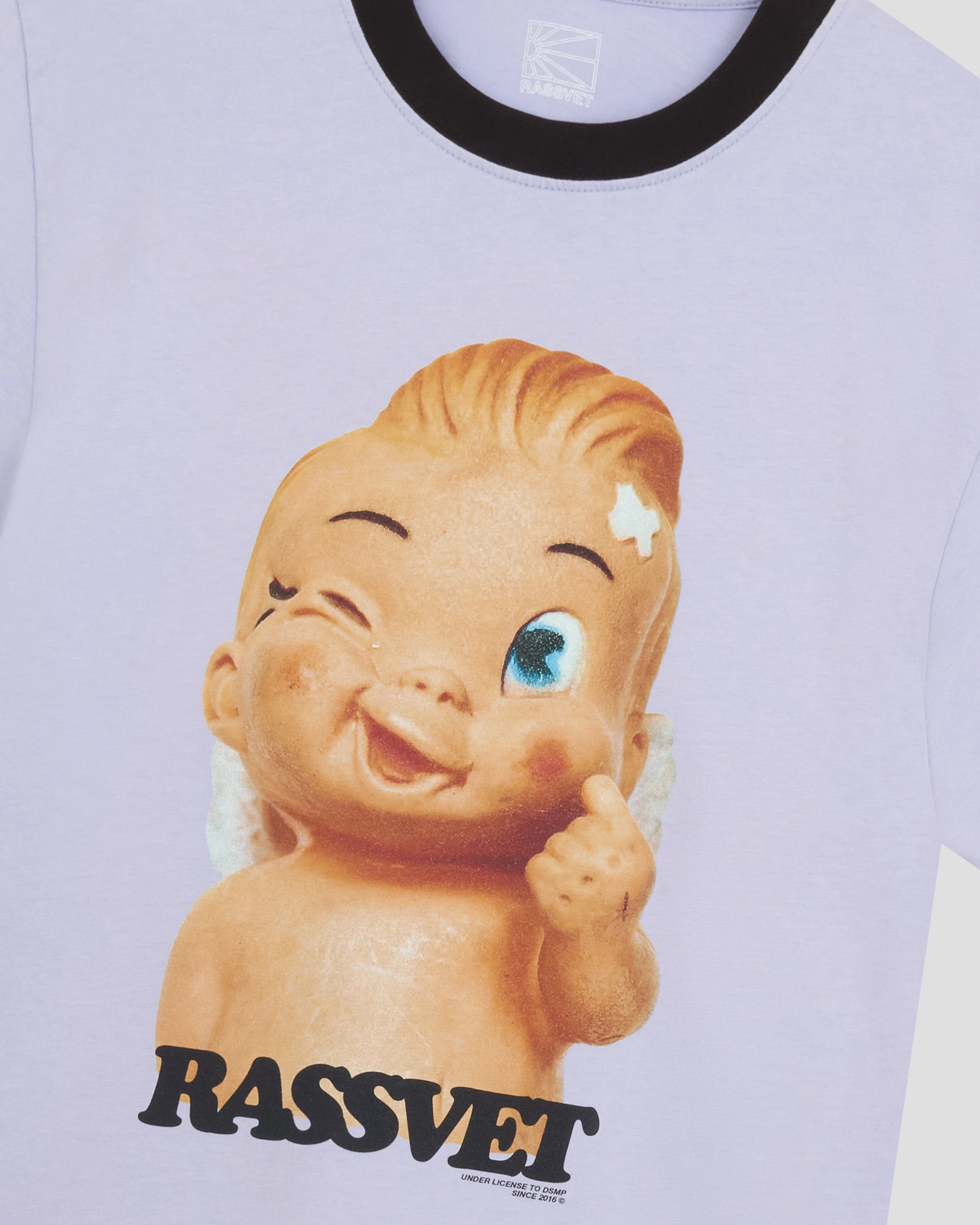 Midweight Textile Cuffed hem Rassvet Men Merci Ringer T-Shirt Knit