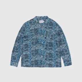 RAYON CAMP COLLAR L/S SHIRT Solid Color Ethical production