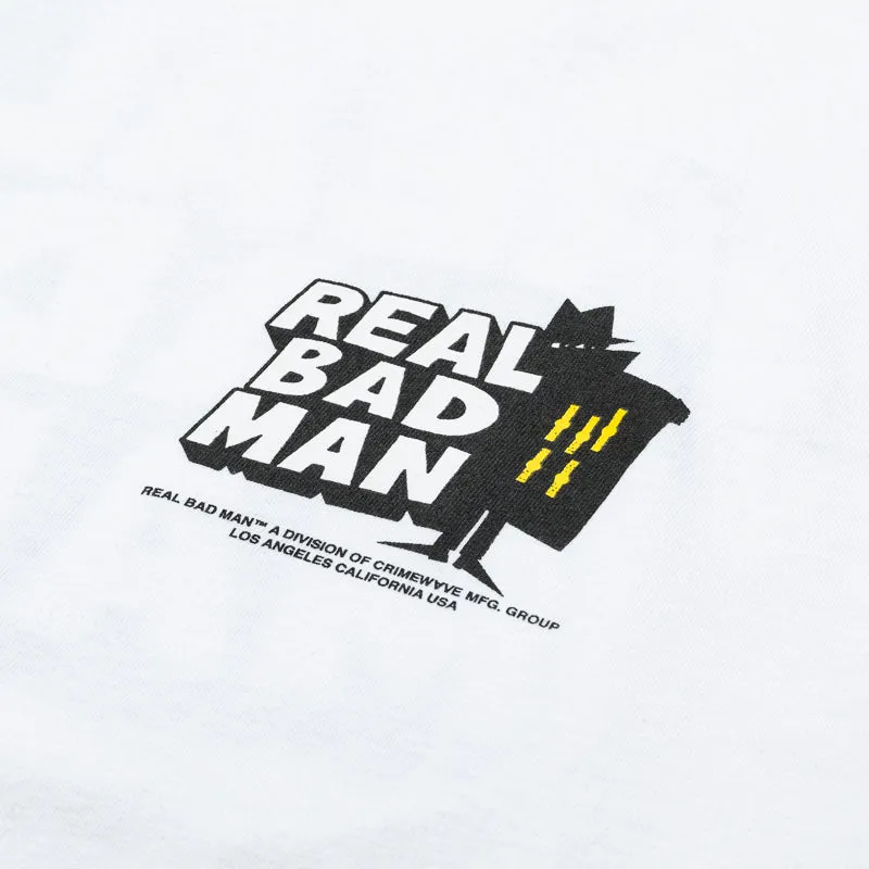 Real Bad Man Classic Tee - White buckle Popular Item