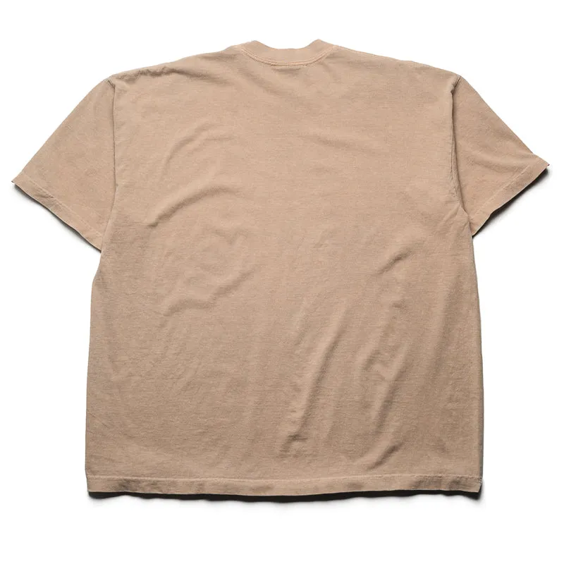 Real Bad Man Warning Tee - Beige Below knee