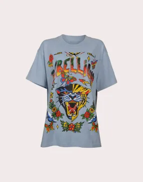 Reason Clothing Rebellious Short Sleeve Blue Tee NonRestrictiveFit