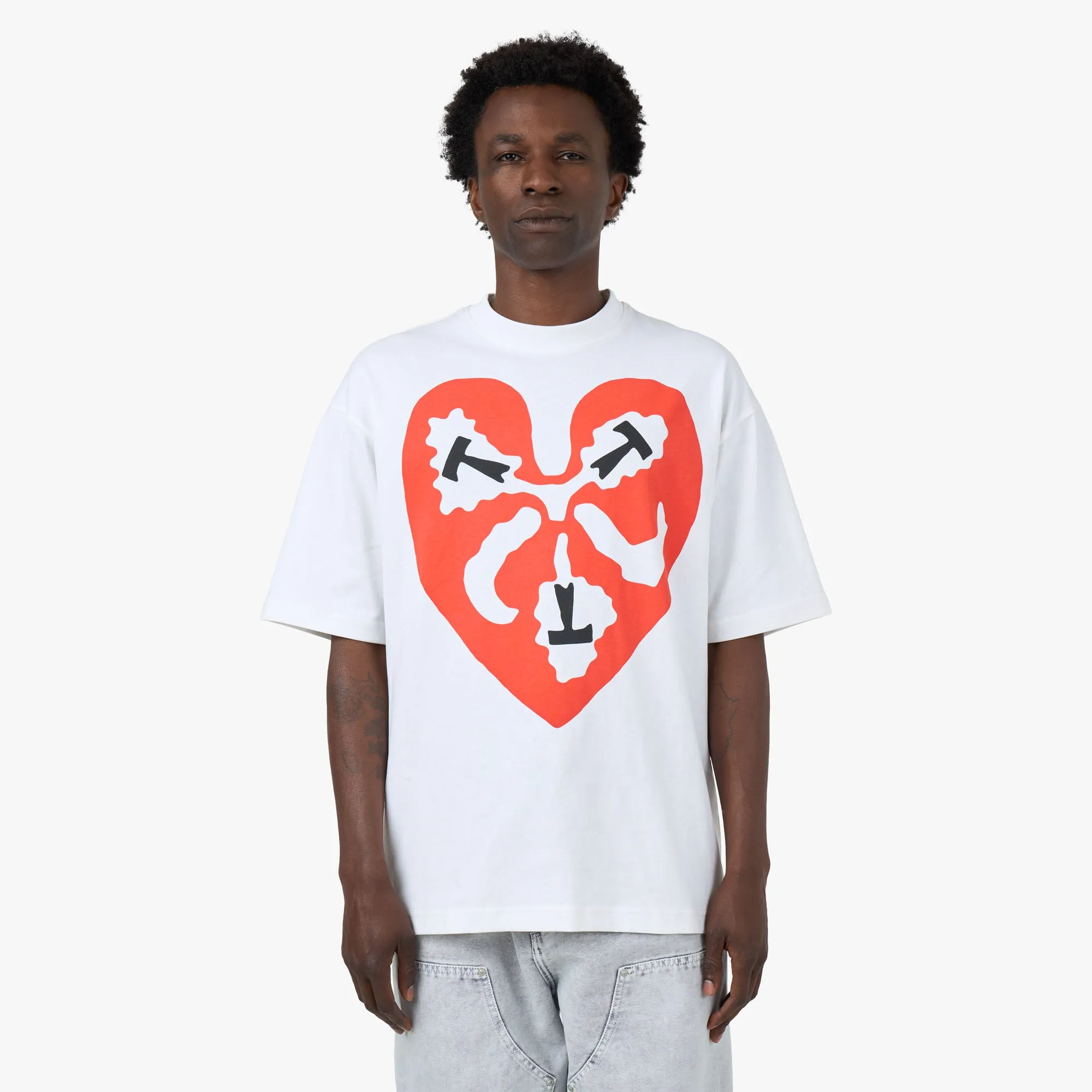 wrap waist The Trilogy Tapes TTT Heart T-Shirt / White