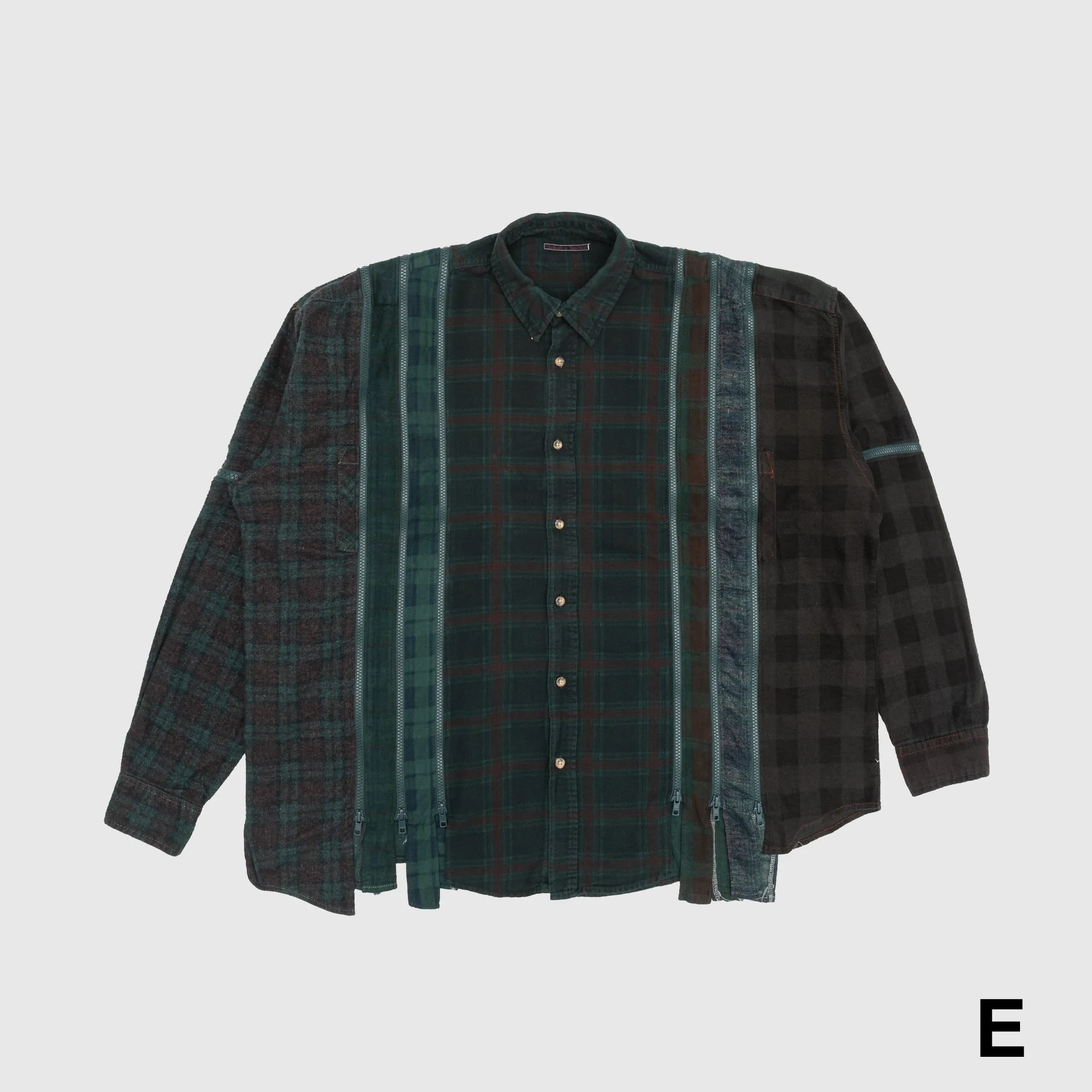 Winter Fashion mix and match REBUILD BY NEEDLES 7 CUTS ZIPPED WIDE SHIRT