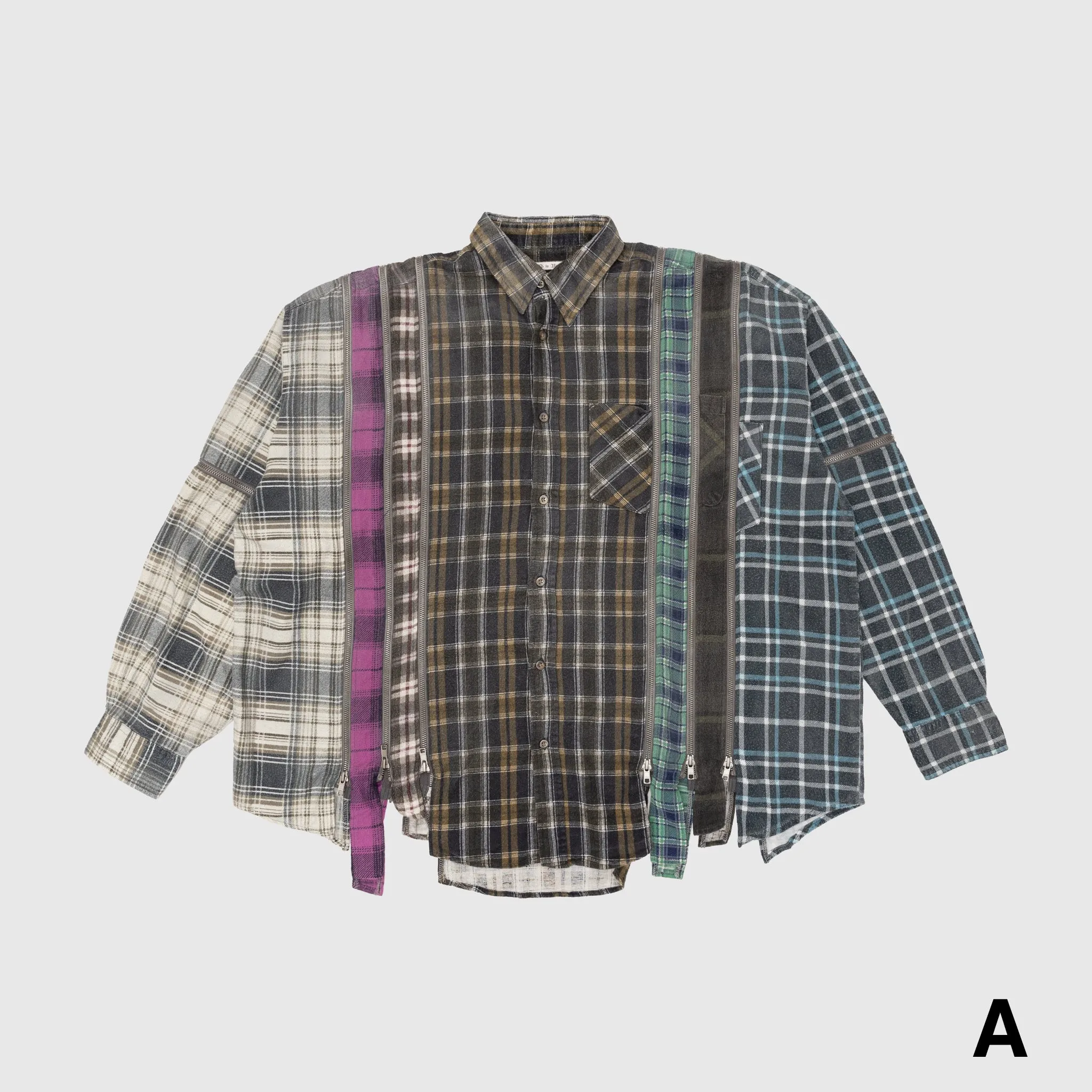 Holiday Gift REBUILD BY NEEDLES 7 CUTS ZIPPED WIDE SHIRT