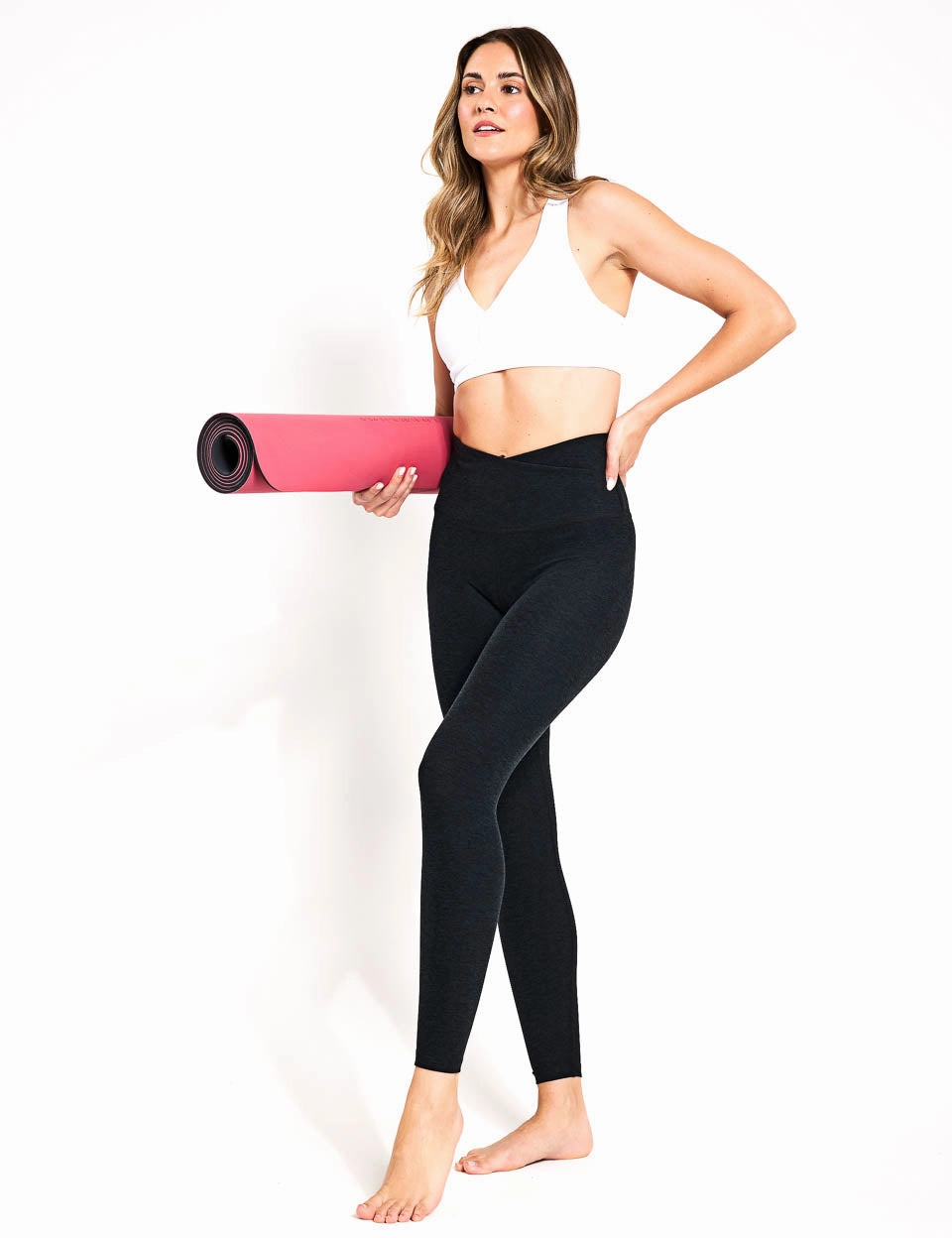 Breathable Design Elastic cuffs seams Spacedye Lift Your Spirits Bra - Cloud White