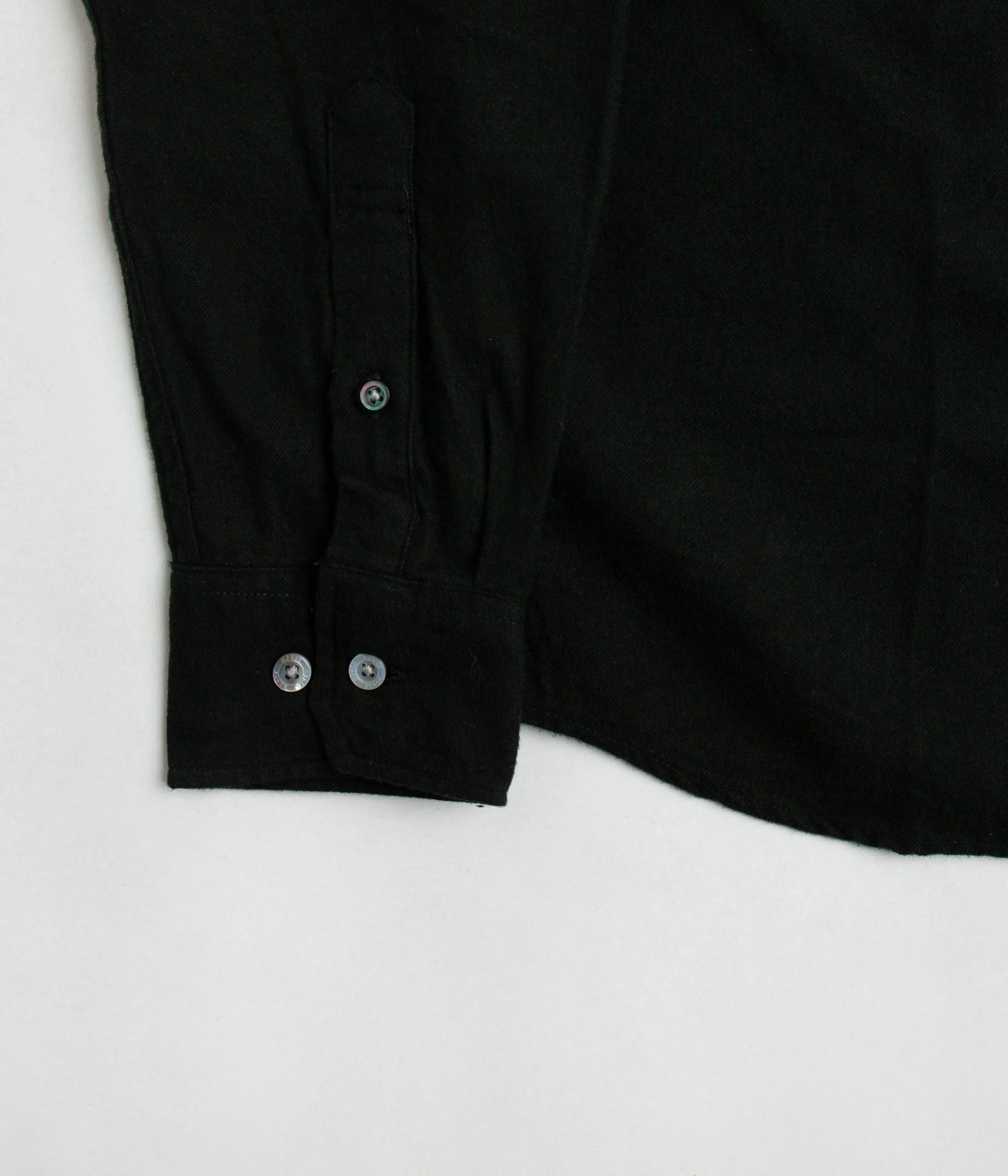 Norse Projects Anton Organic Flannel Shirt - Dark Green Spring Collection Layered Hemline