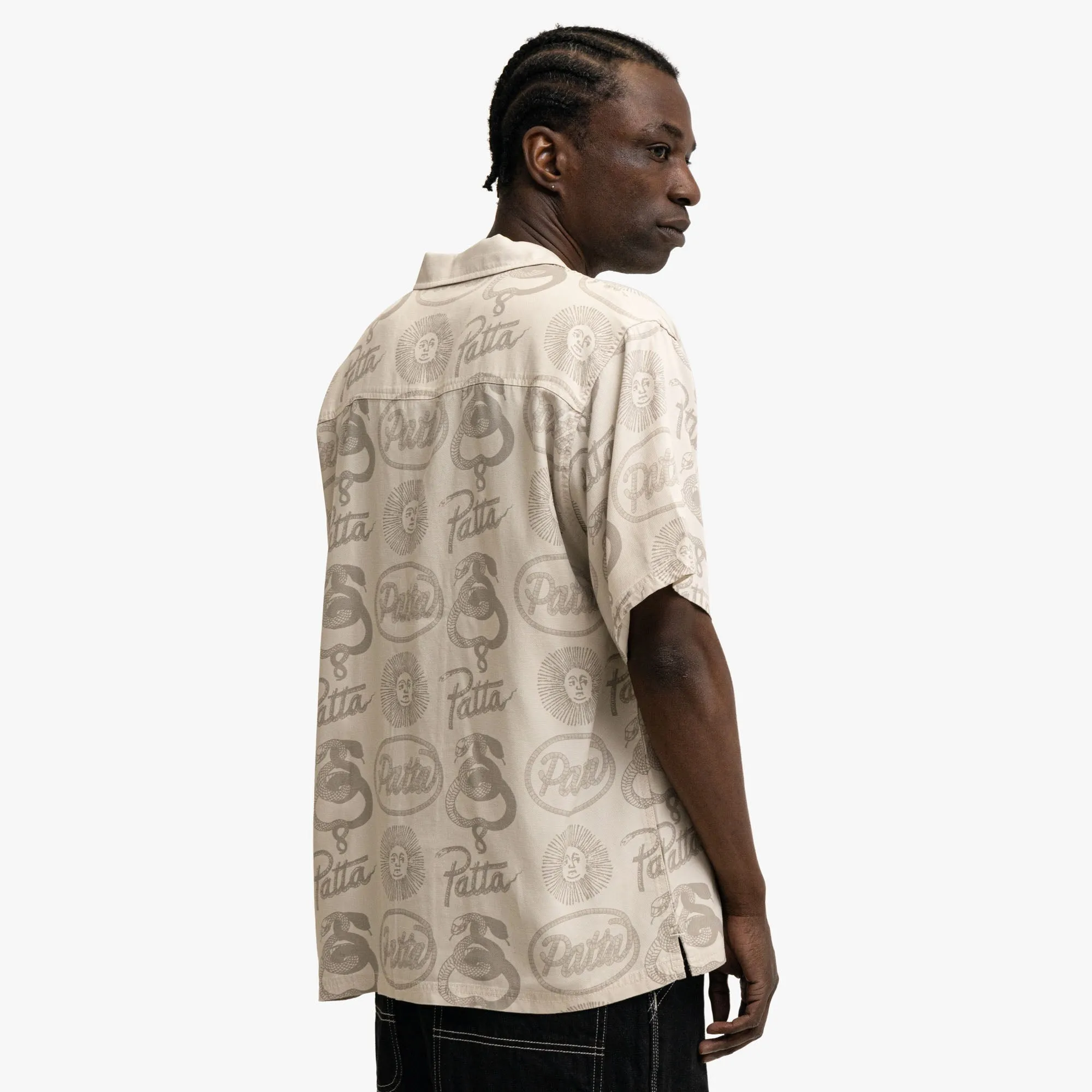 Patta Serpentes Summer Shirt Pumice Stone Adjustable Hem Contemporary Look