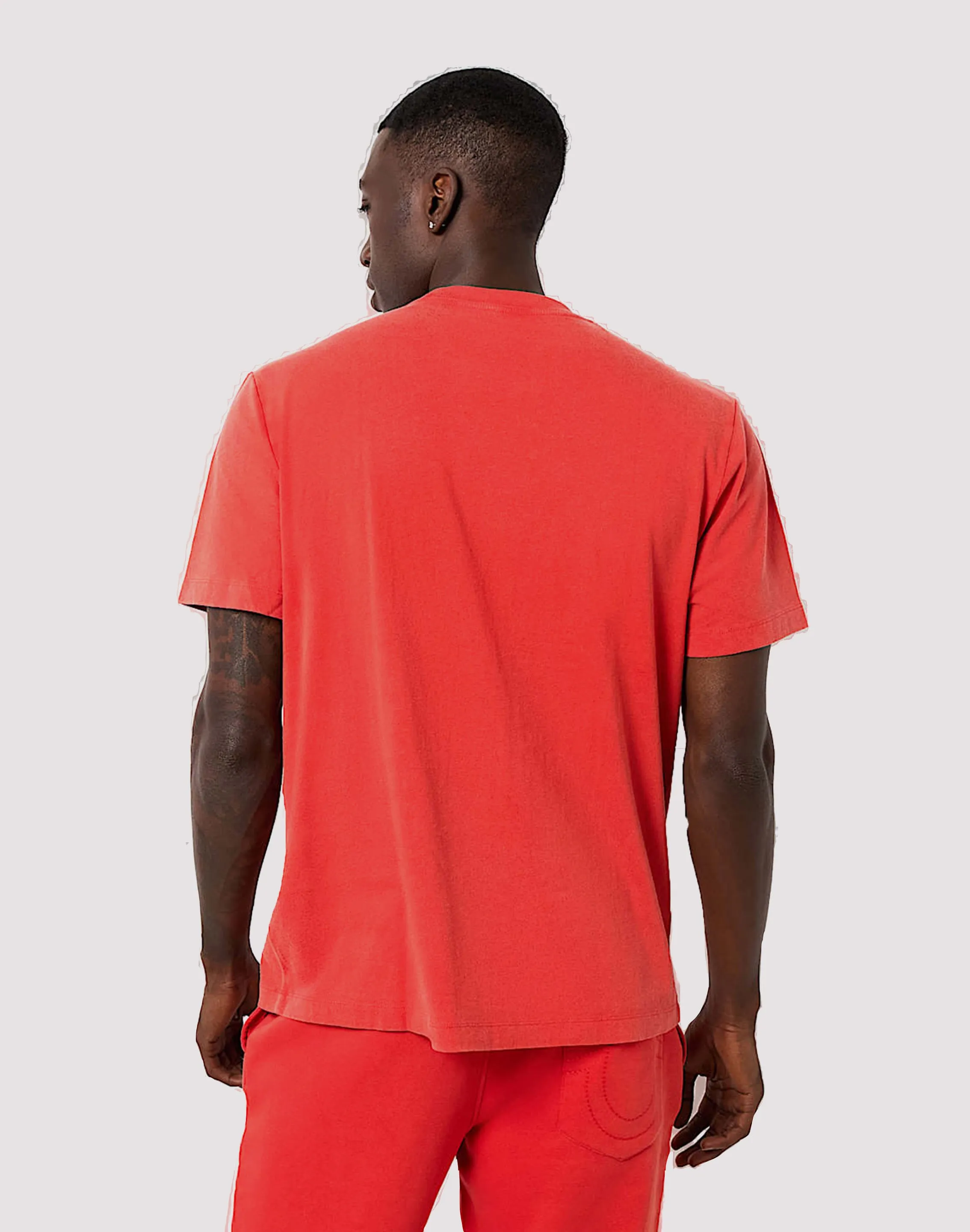True Religion Vintage Crackle Buddha Red Tee Game Day Red Flash