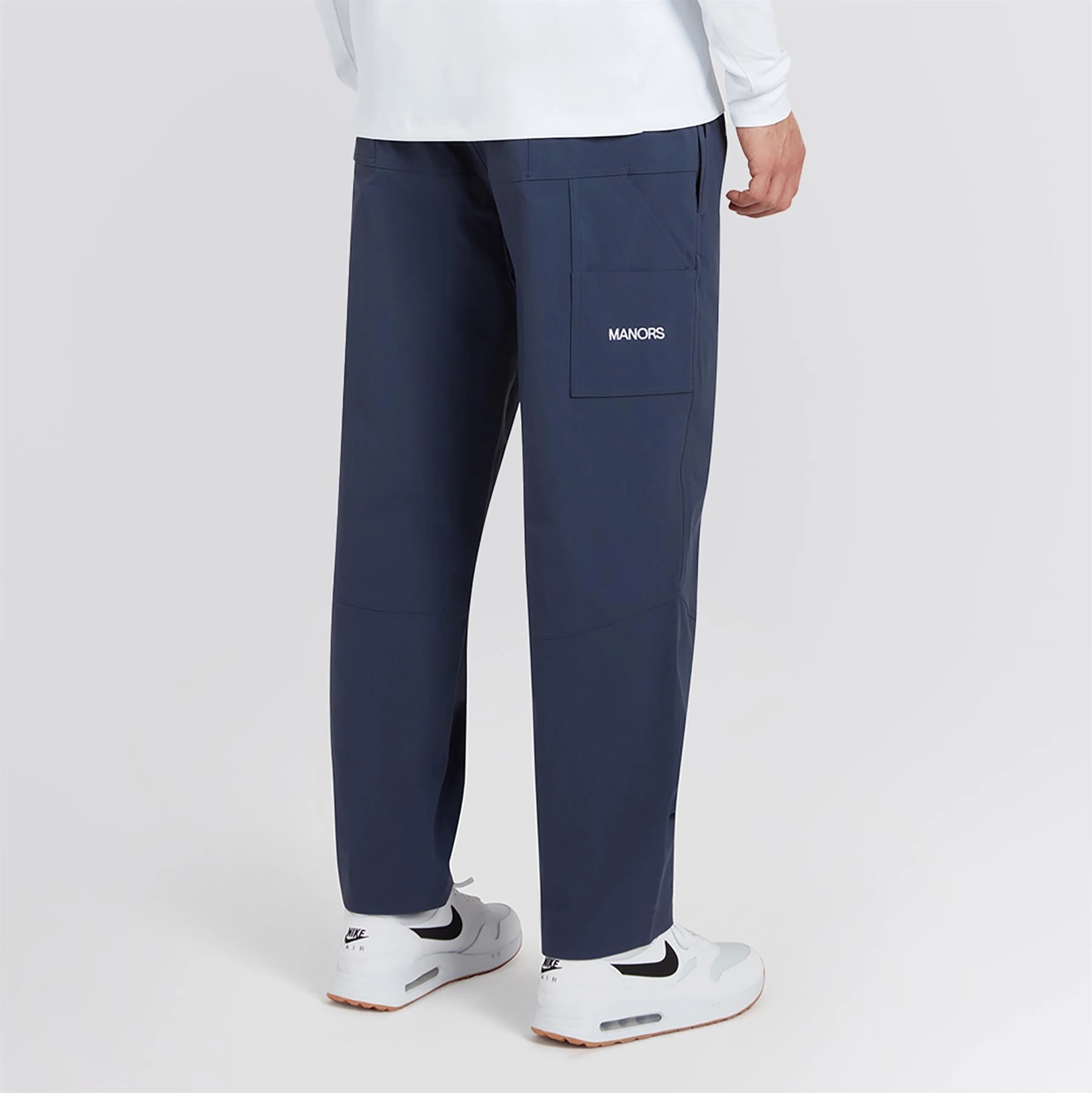 Work Essential Frayed hem Recycled Greenskeeper Trousers Navy