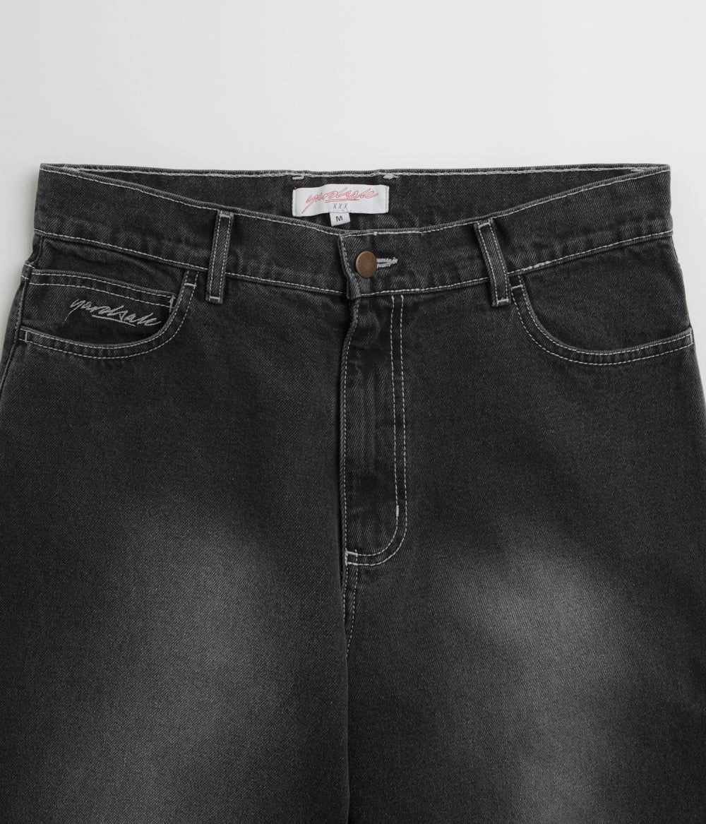 Yardsale Phantasy Panel Jeans - Black / Faded Rayon drape Effortless Look