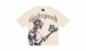 Mankind vs Ai III T-Shirt "Bone / Black" WeightlessLayeringPiece Screen Core