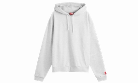 Red Box Pullover Hoodie "Heather Grey"