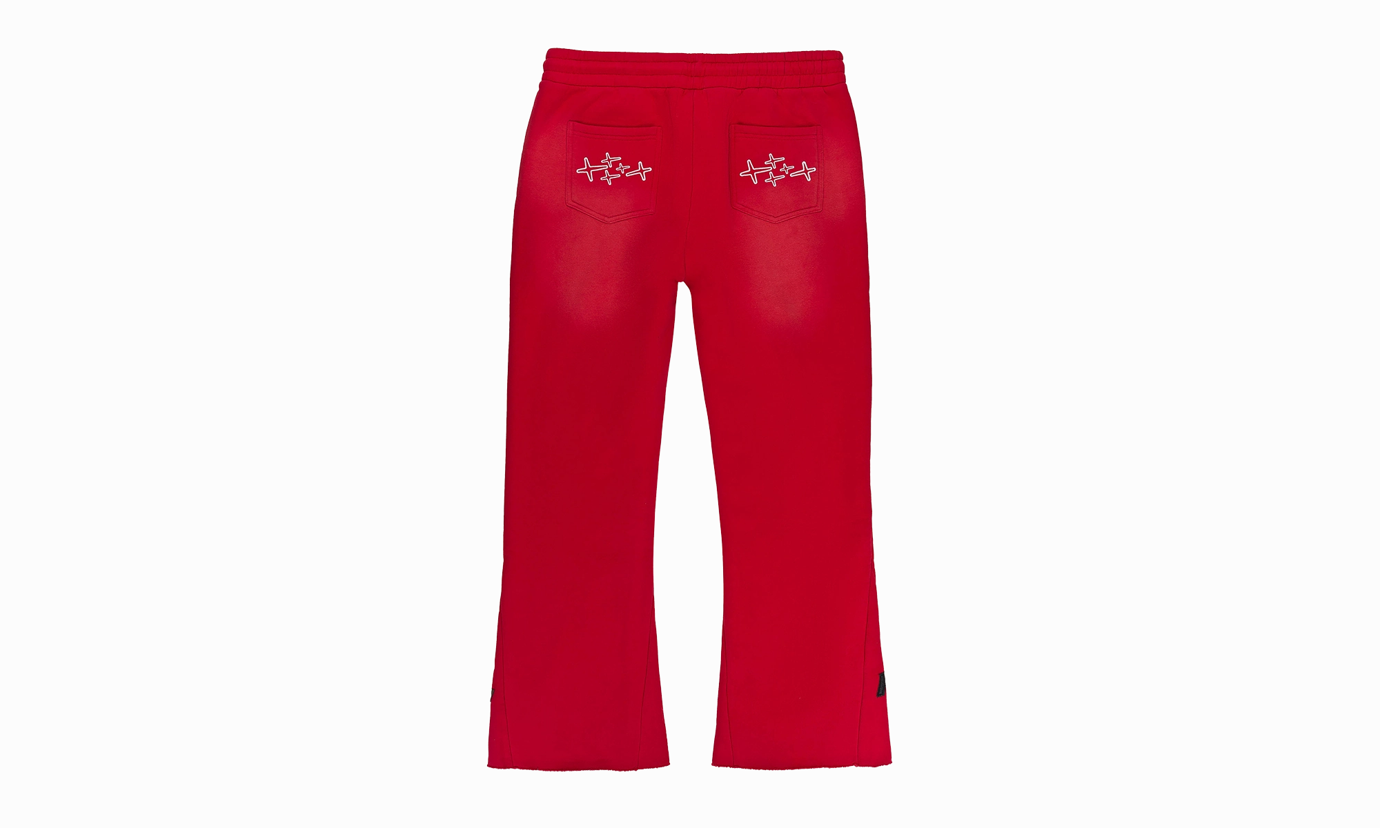 RED EXCLUSIVE PATCH FLARE SWEATPANTS "Red"
