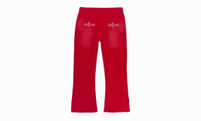 RED EXCLUSIVE PATCH FLARE SWEATPANTS "Red"