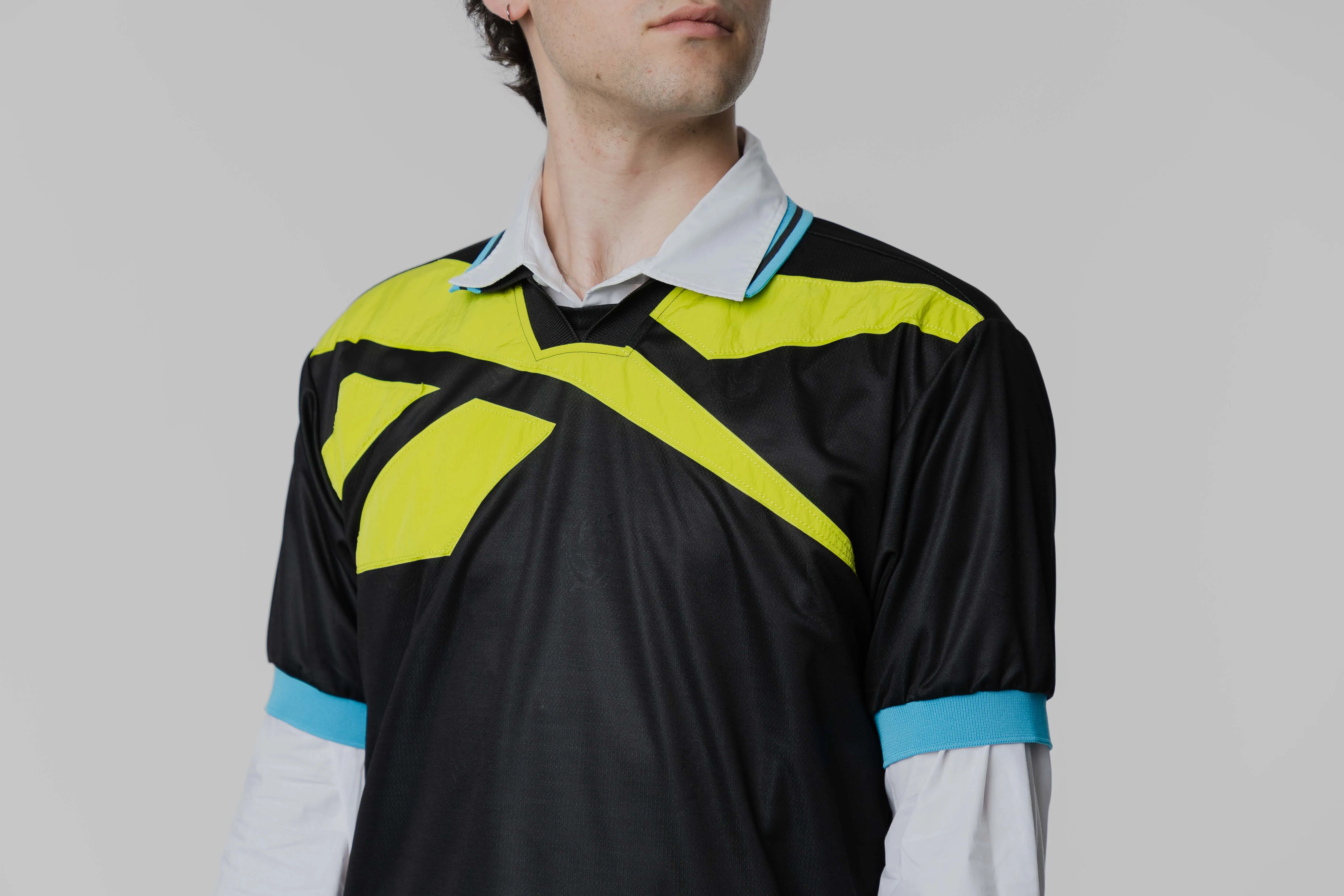 Reebok x Botter Vector Layered Polo Moisture Management Fabric VNeckReinforcement