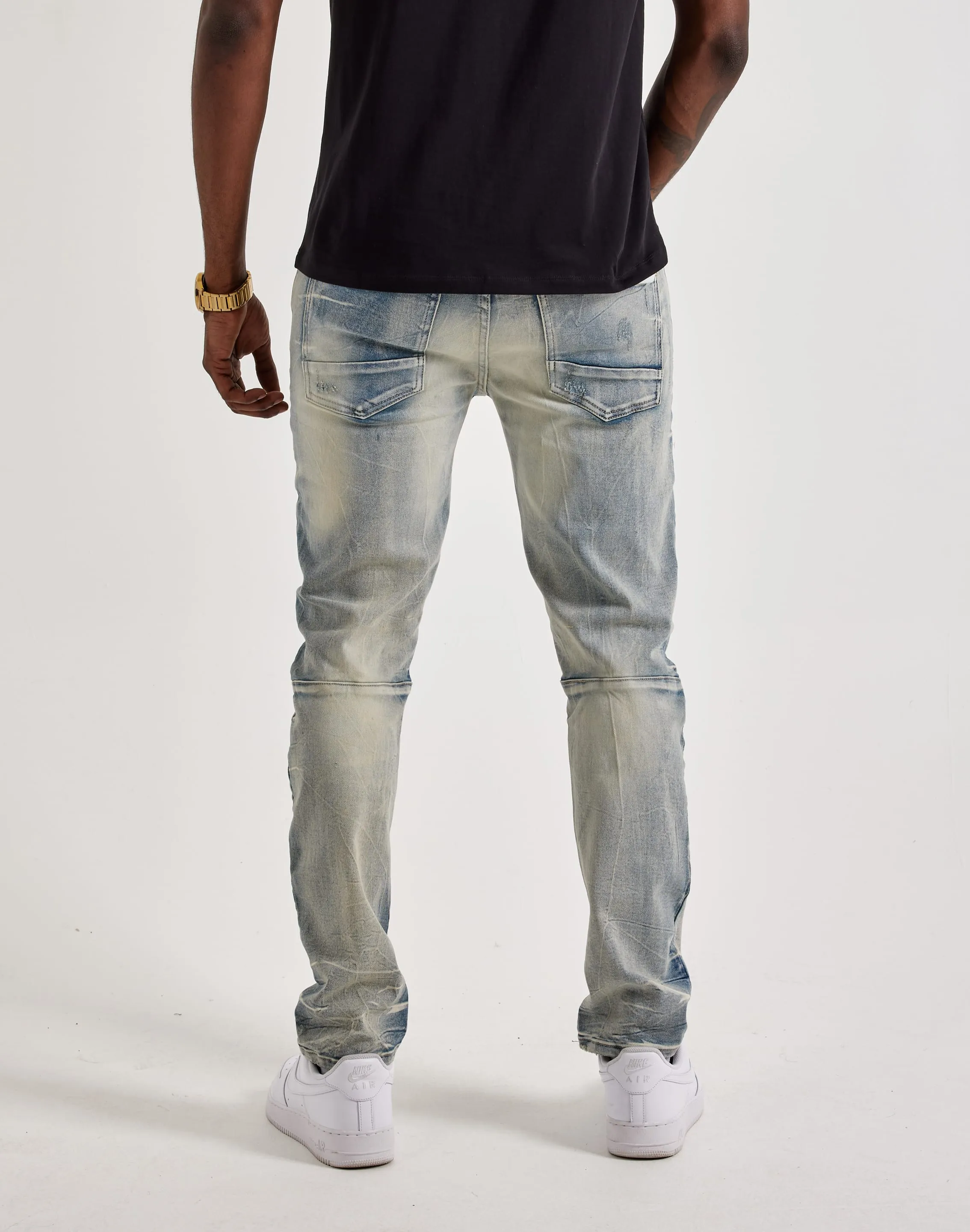 Smoke Rise Wave Effect Slim Jeans Spark Mood slow life