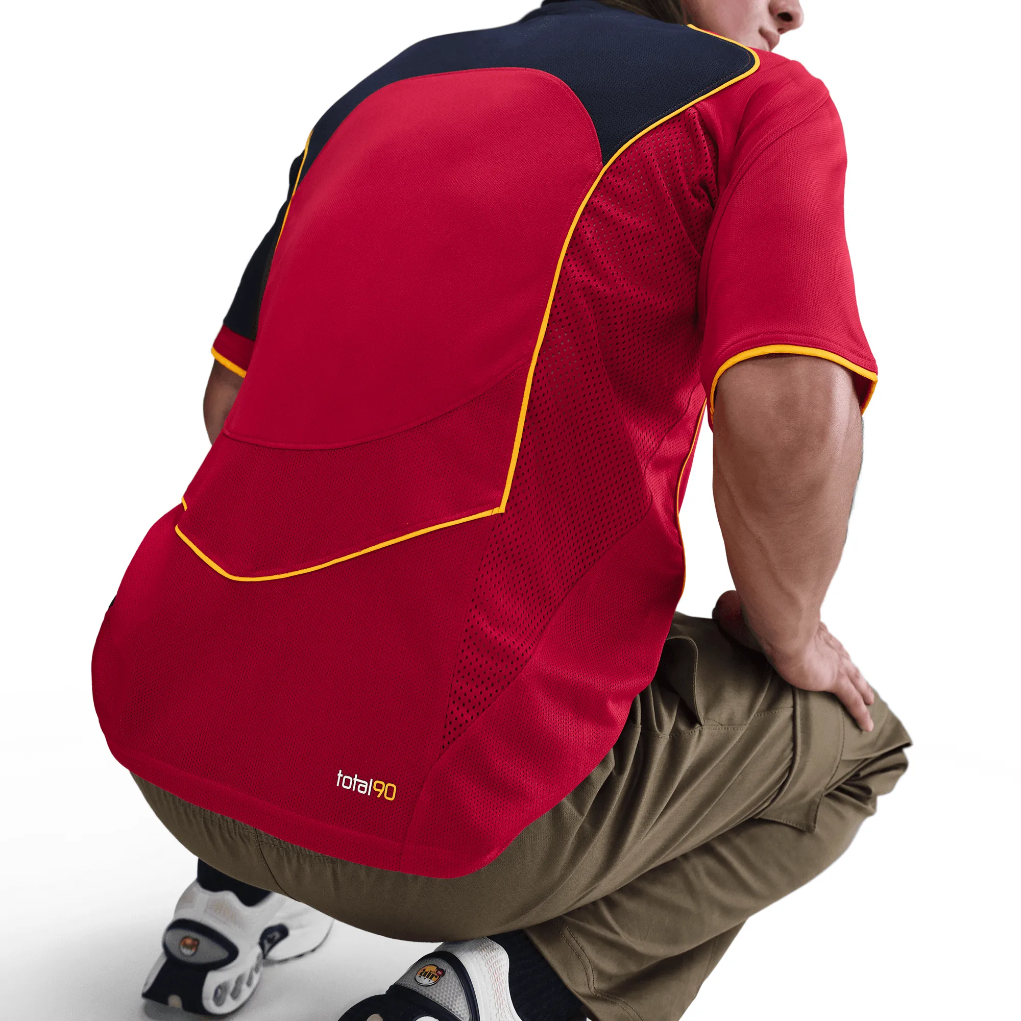 TOTAL 90 DRI-FIT SOCCER JERSEY - GYM RED / MIDNIGHT NAVY DurableWeave ReinforcedStitching
