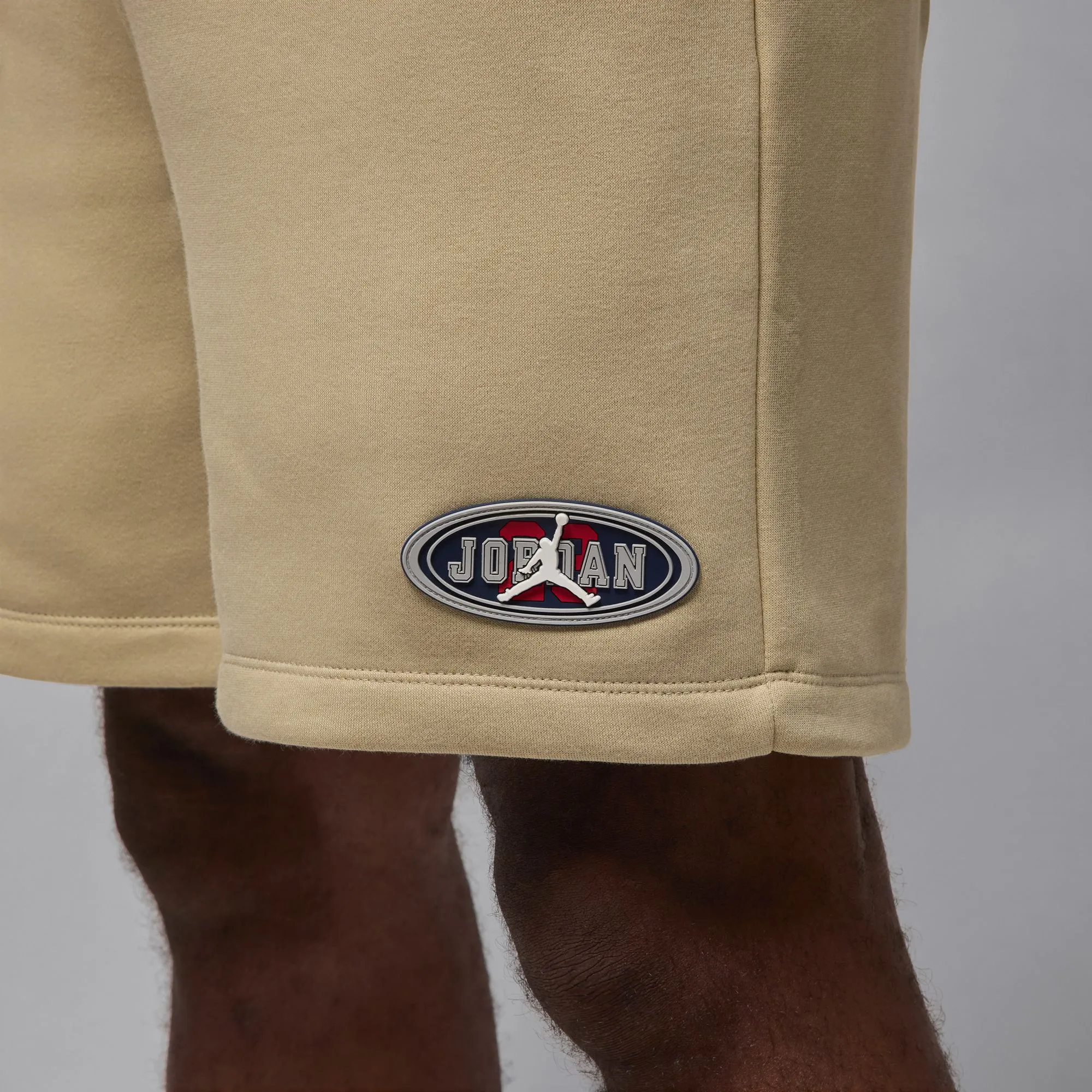 Fine Weave Shoot Mood Air Jordan Flight Fleece Shorts (Beige)