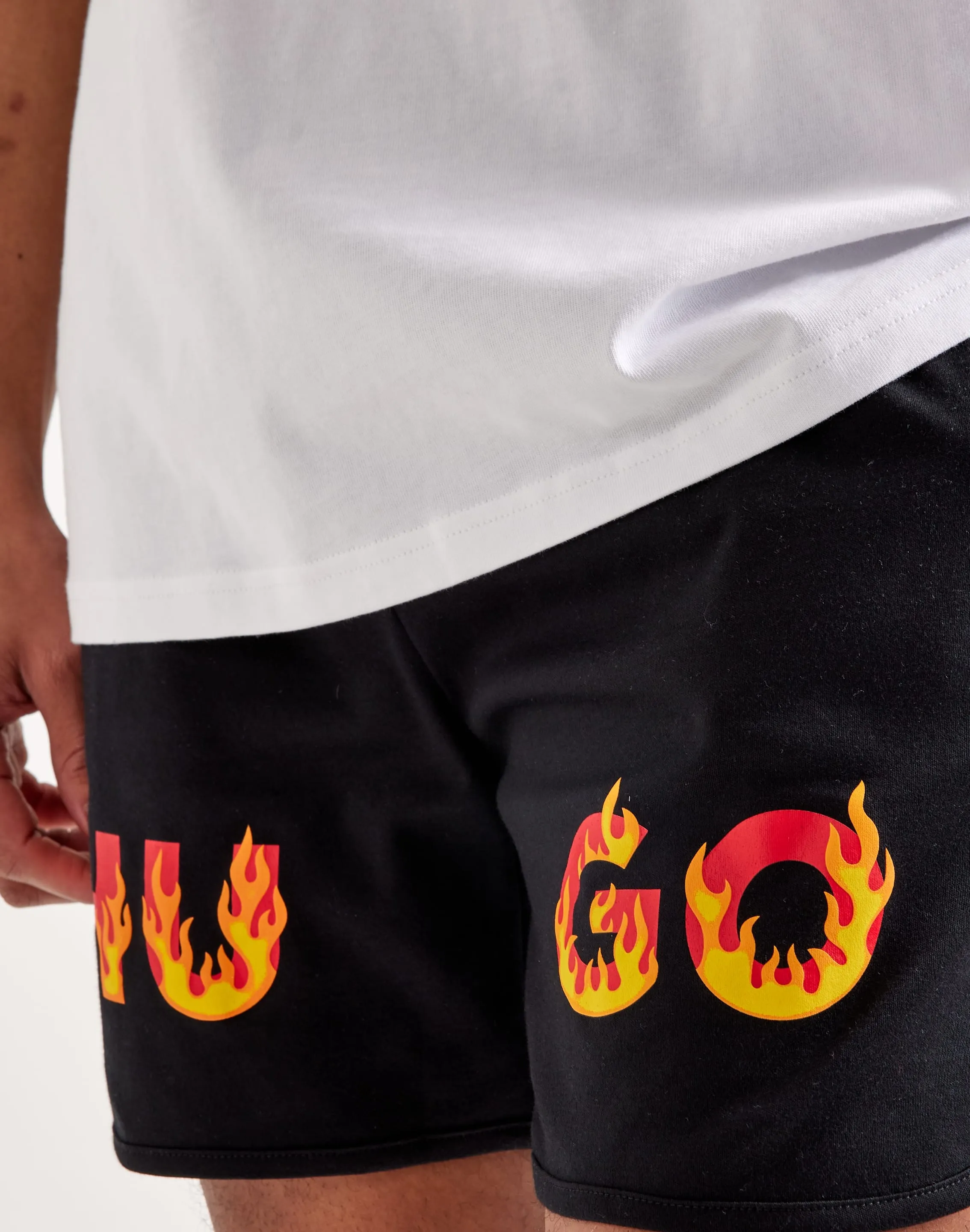 FourWay Stretch SkinFriendlyElastic Hugo Flames Shorts