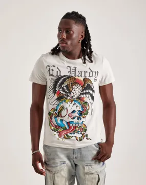 Ed Hardy Battle Skull Rhinestone Tee OdorResistant Fabric Energy Ease