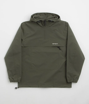 Carhartt Summer Windbreaker Pullover Jacket - Turtle / White Crush