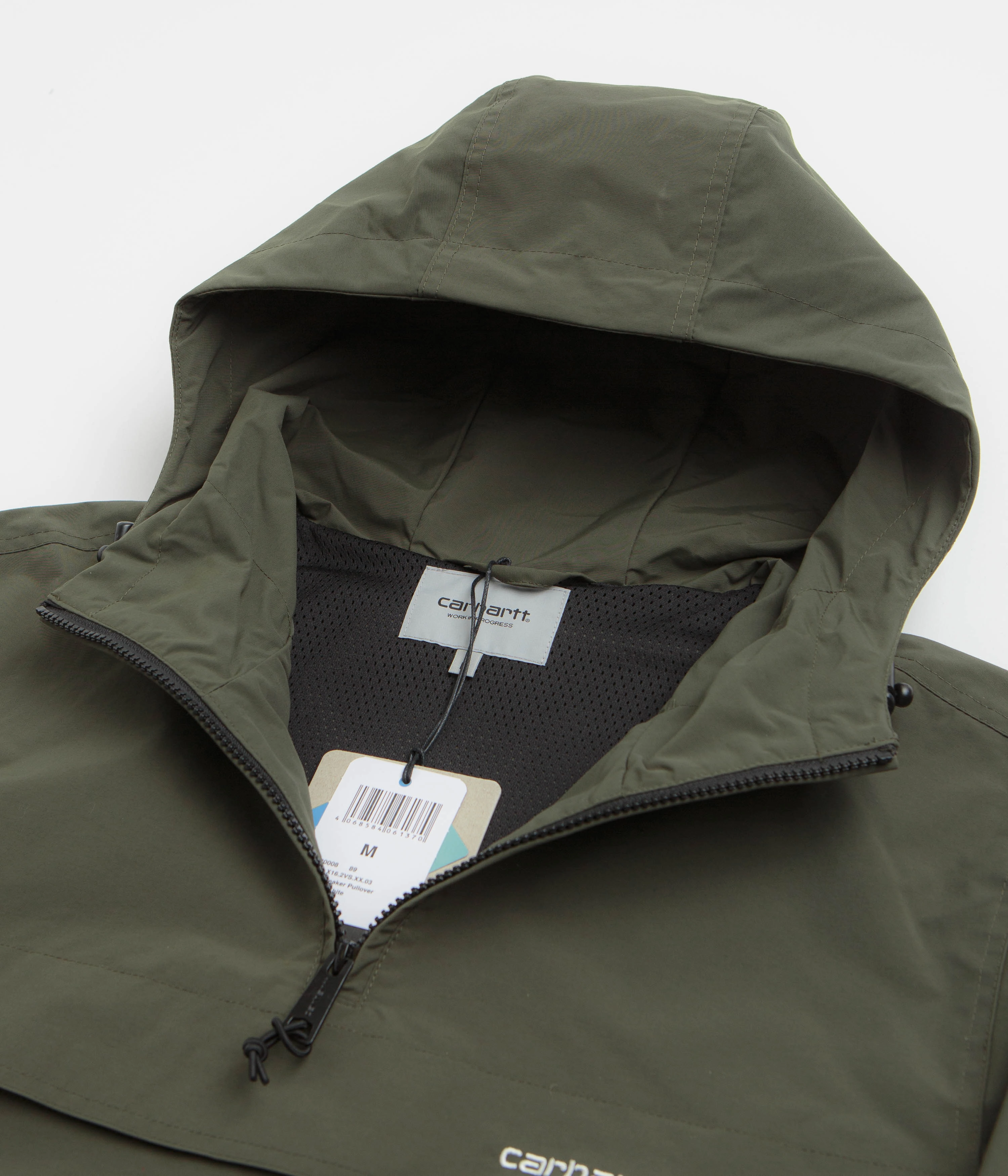 Carhartt Summer Windbreaker Pullover Jacket - Turtle / White Active Layer