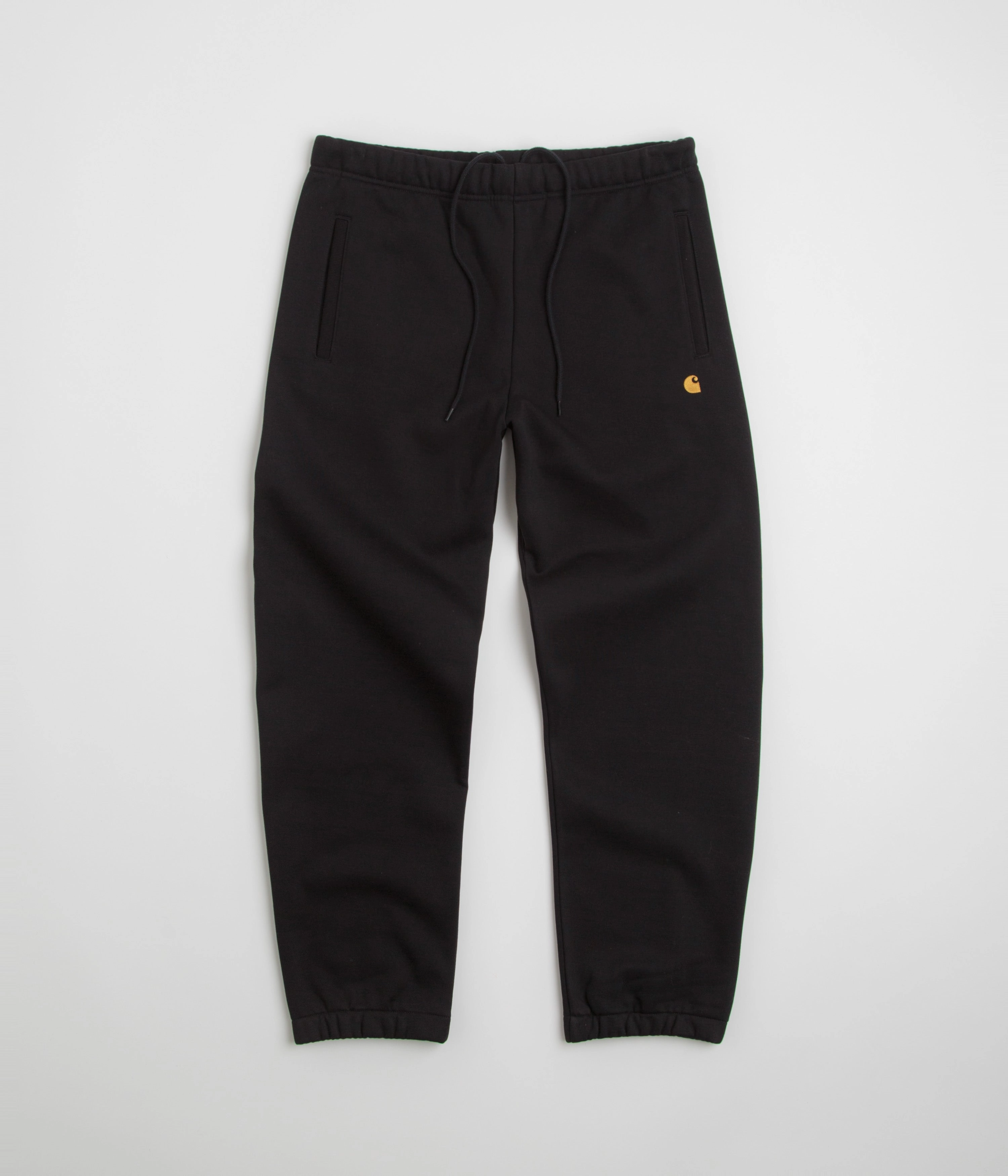 Carhartt Chase Sweatpants - Black / Gold Lightweight Construction