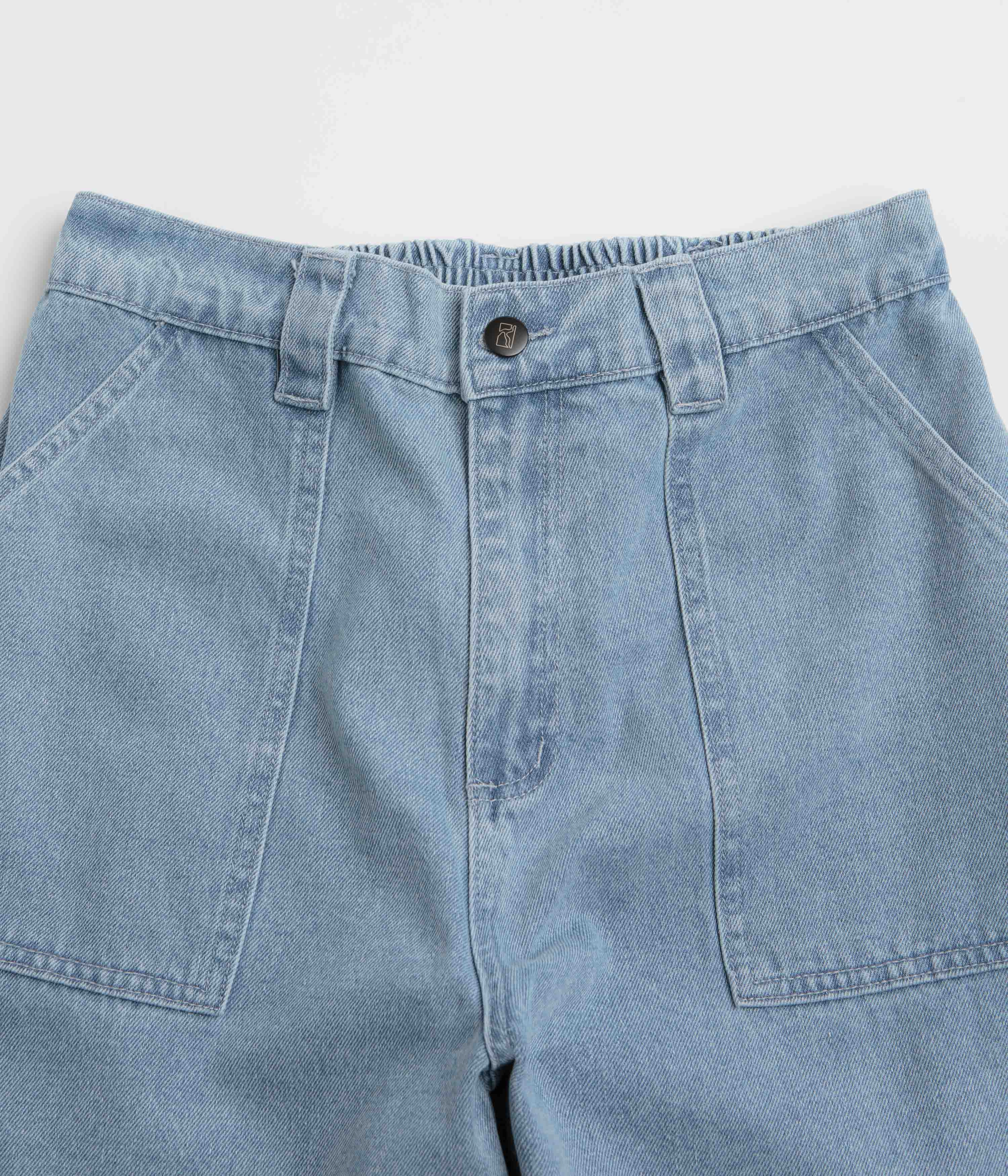 Machine washable Flexible Ankle Cuffs Poetic Collective Painter Pants - Light Blue Denim