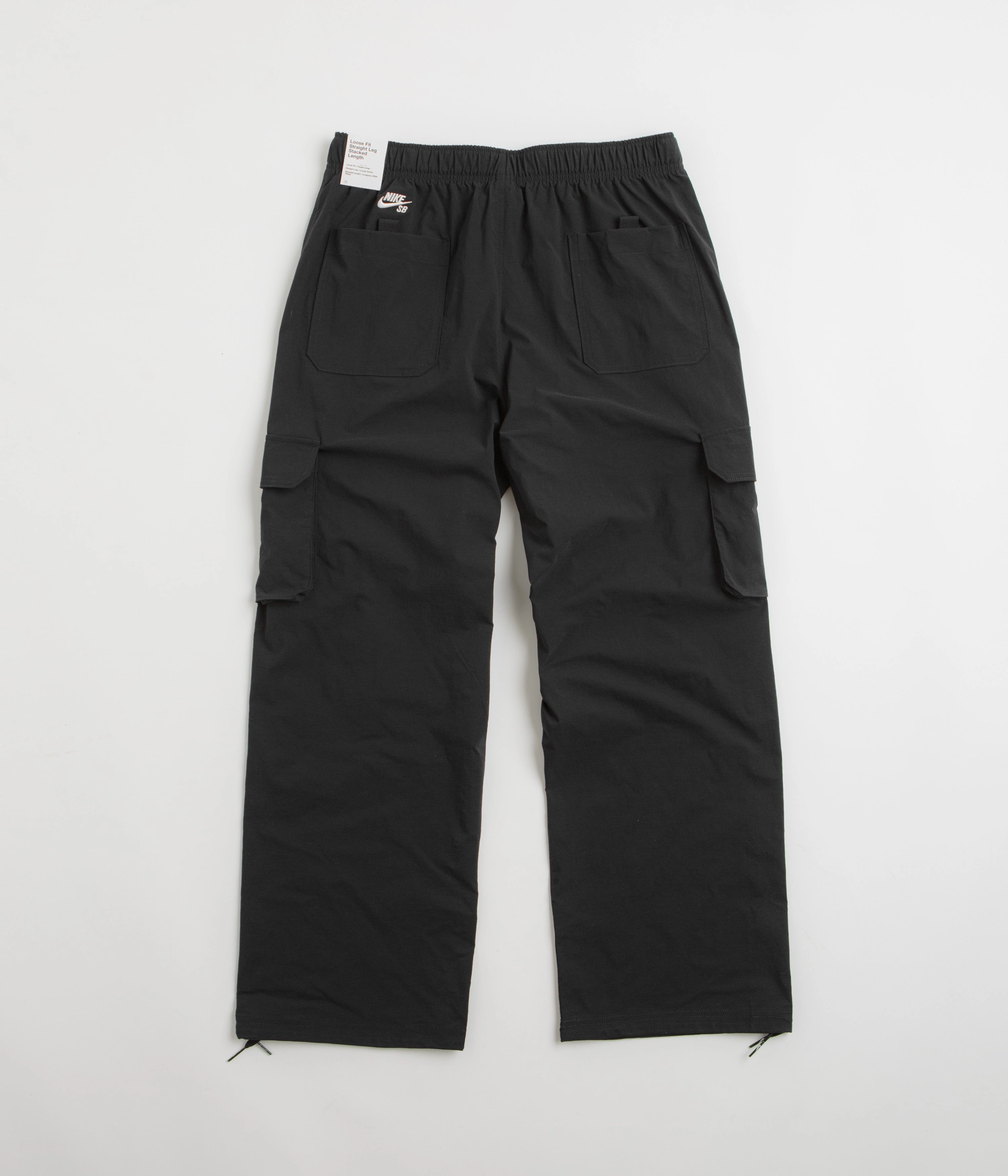 Nike SB Kearny Cargo Pants - Black / Black / White stain resistant coating Flatlock Seams