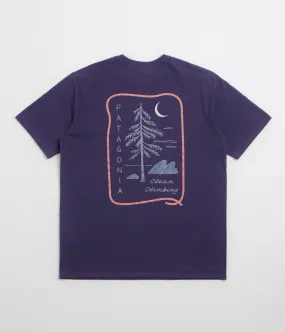 Patagonia Clean Climb Roots Responsibili-Tee T-Shirt - Plummet Purple Sleeveless