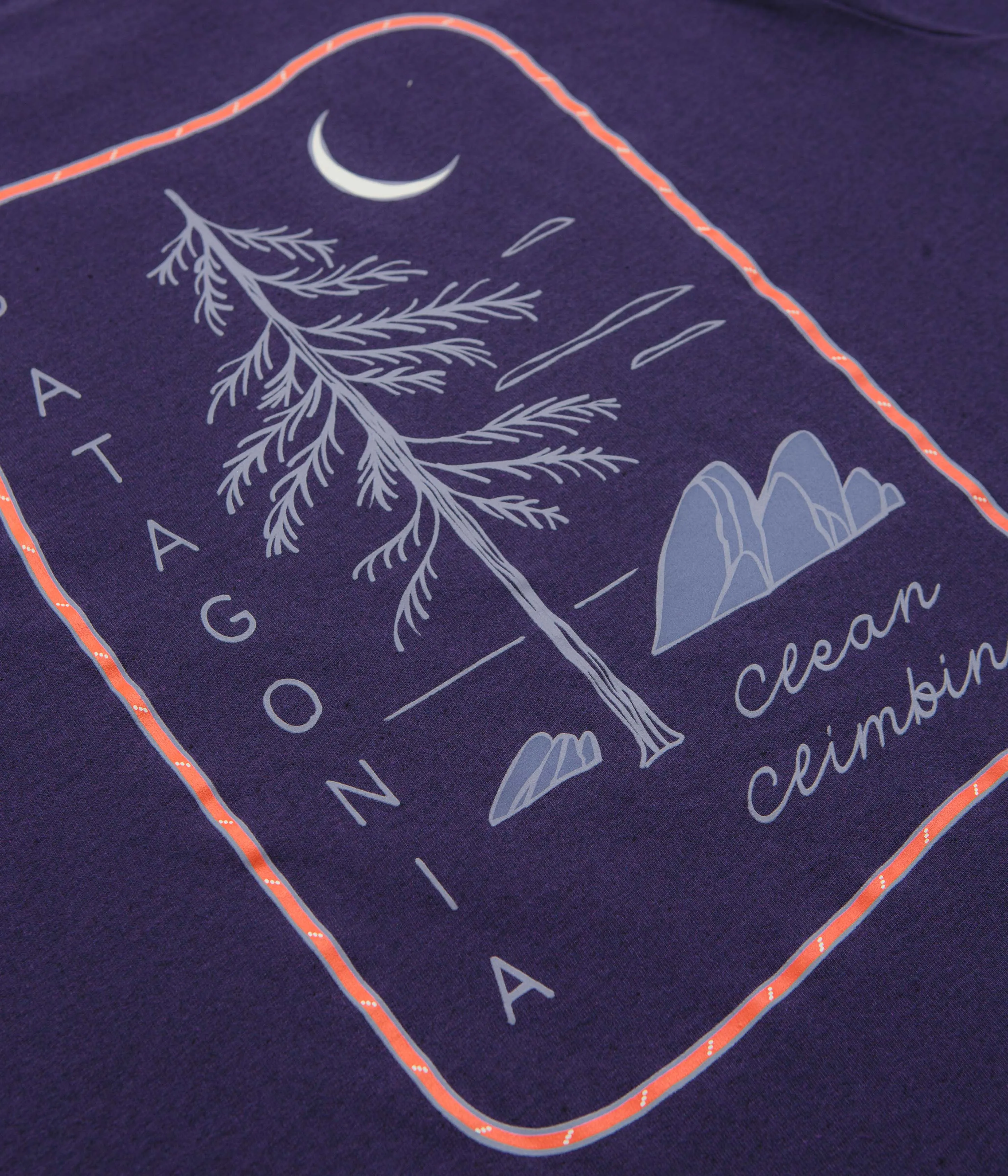 Outerwear Patagonia Clean Climb Roots Responsibili-Tee T-Shirt - Plummet Purple