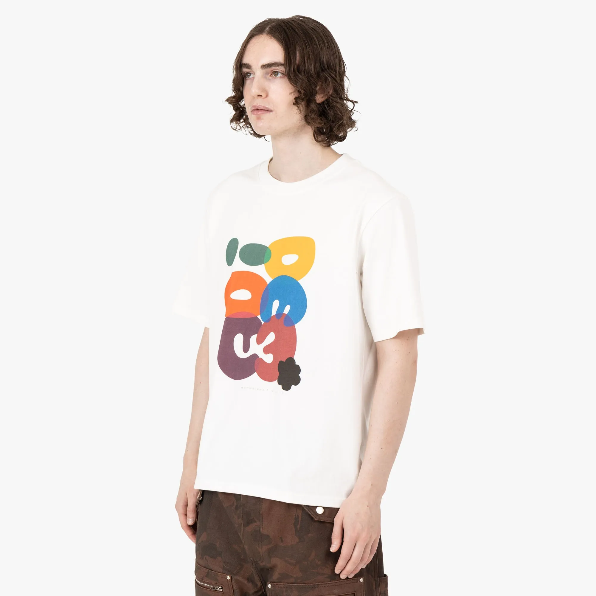 rugby event Adidem Asterisks Bubble Letters T-Shirt / Cream
