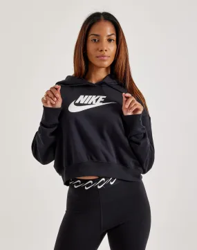Nike Oversized Cropped Graphic Hoodie Soft Inner Lining Layered Paneling