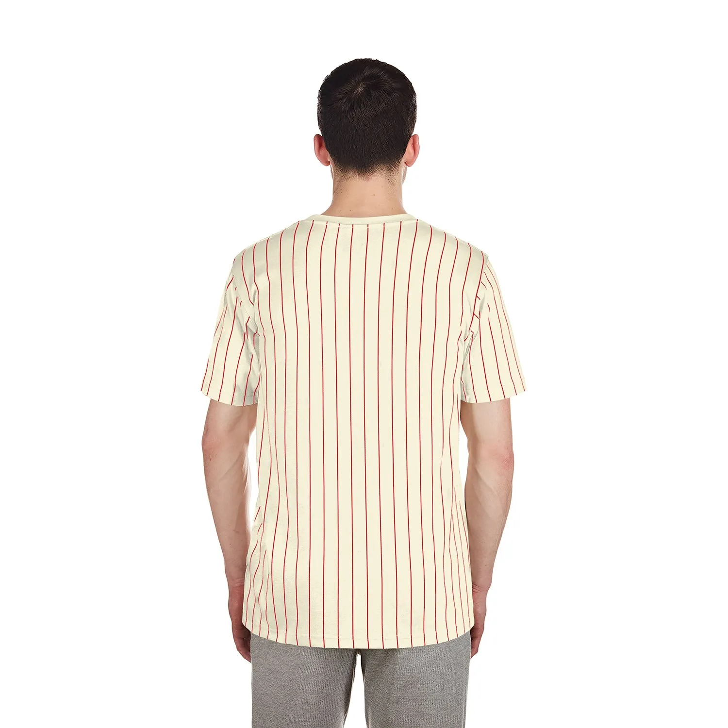 Angels Team Logo Pinstripe Tee - Mens GridTexture