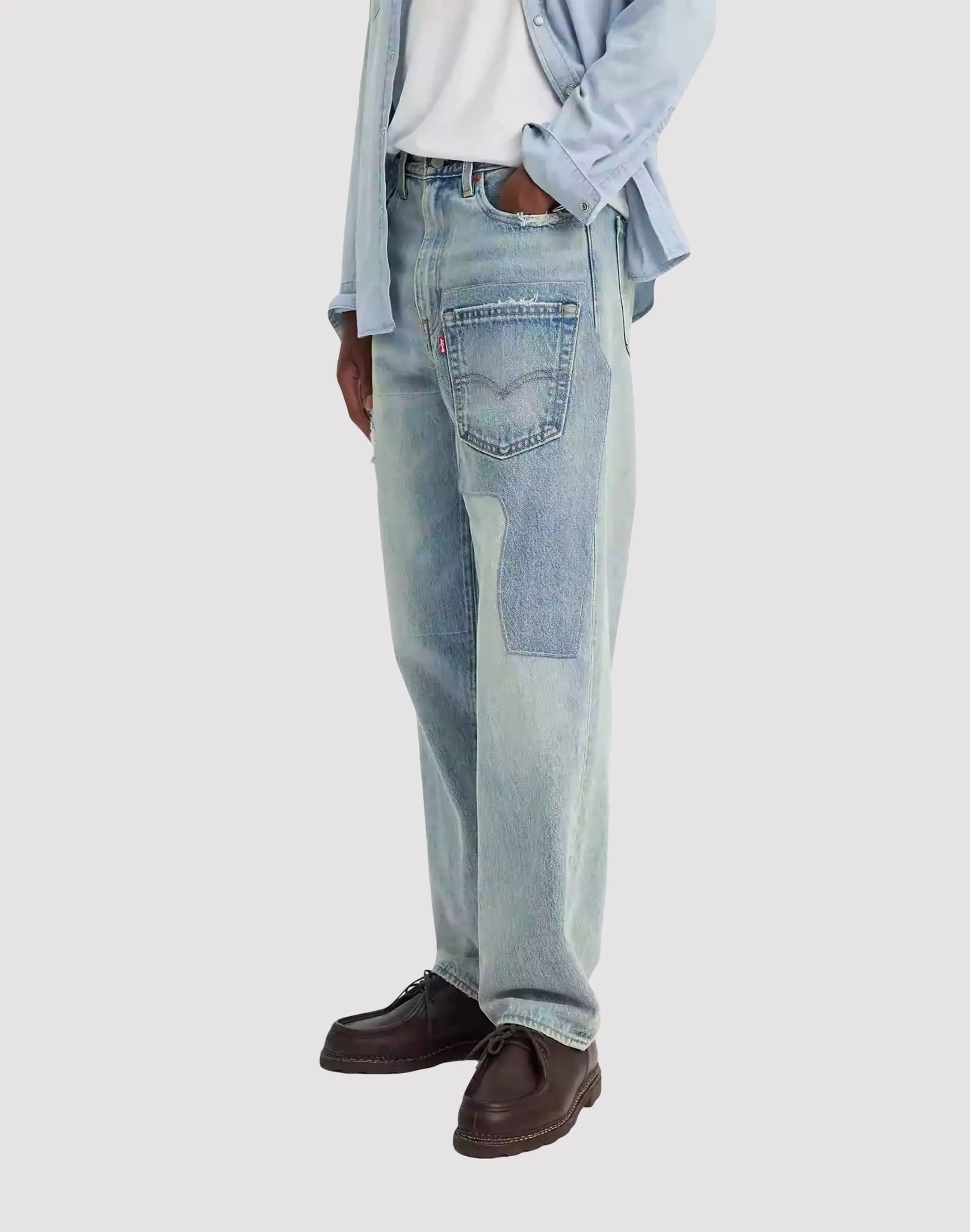Levi 568 Patch Yourself Premium Loose Denim Jeans Global Glow
