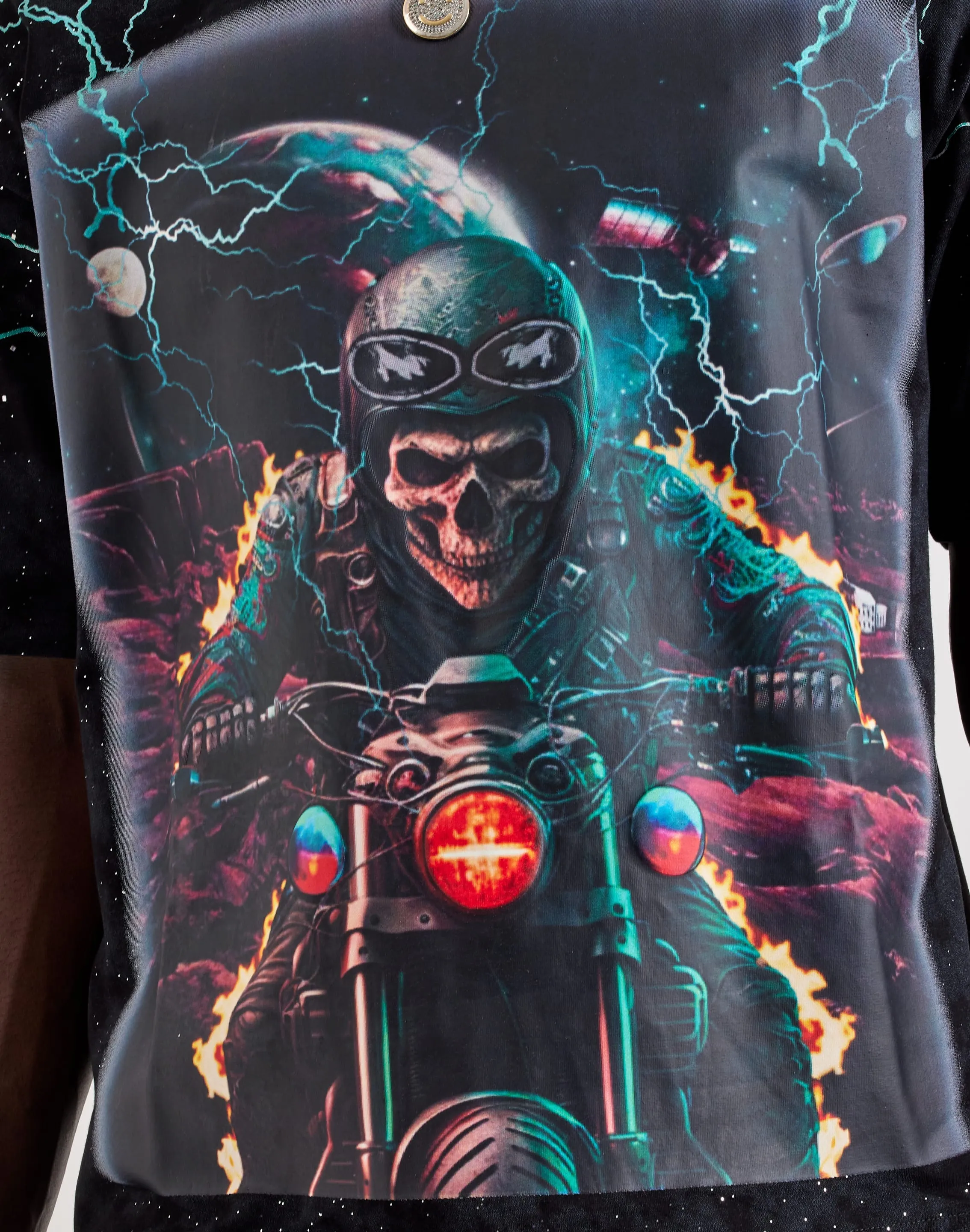 Modular Attachment System Heroine Glow BKYS Skull Rider Cropped Tee