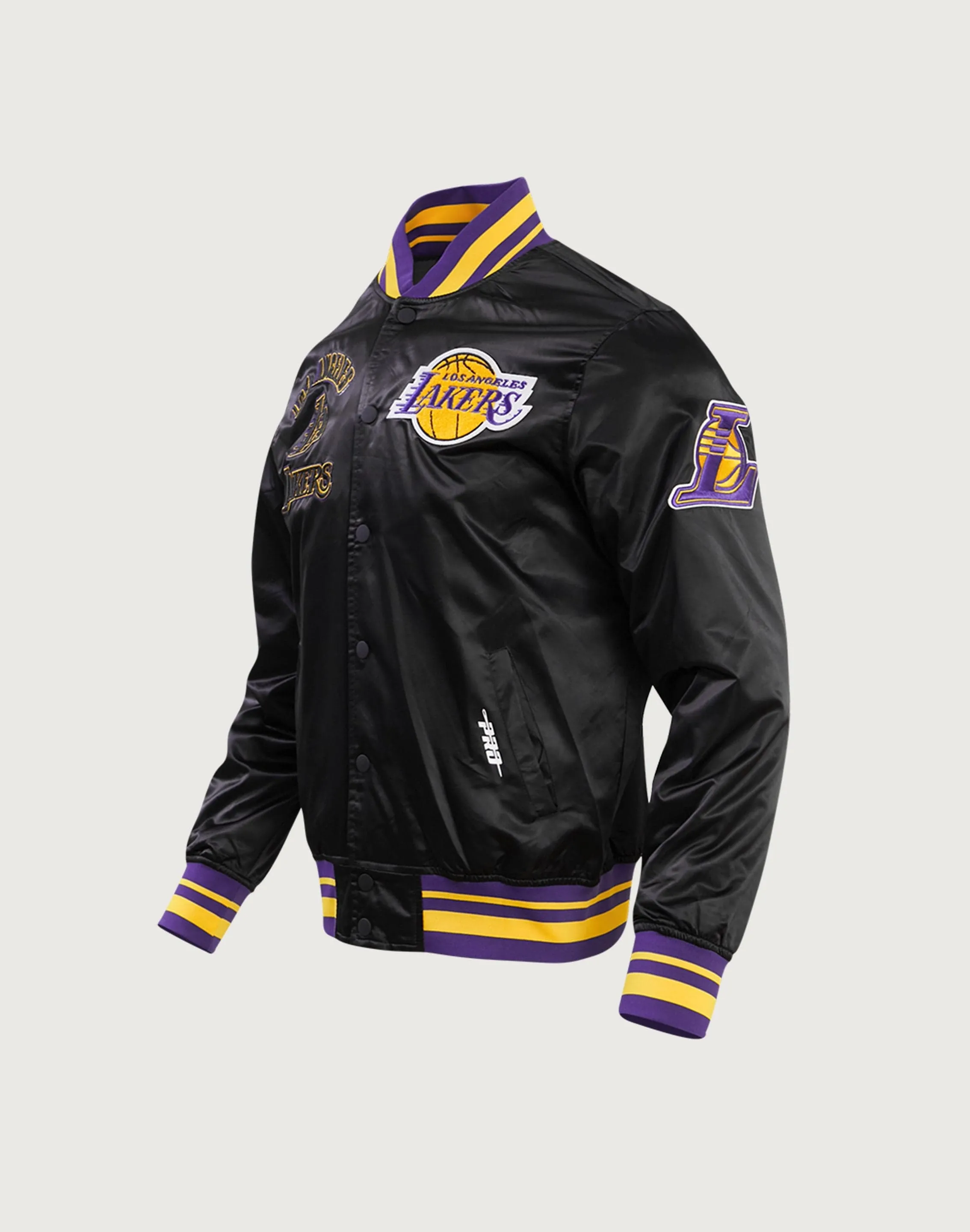 StaticResistant Translucent Soul Pro Standard NBA Los Angeles Lakers Retro Classic Rib Satin Jacket
