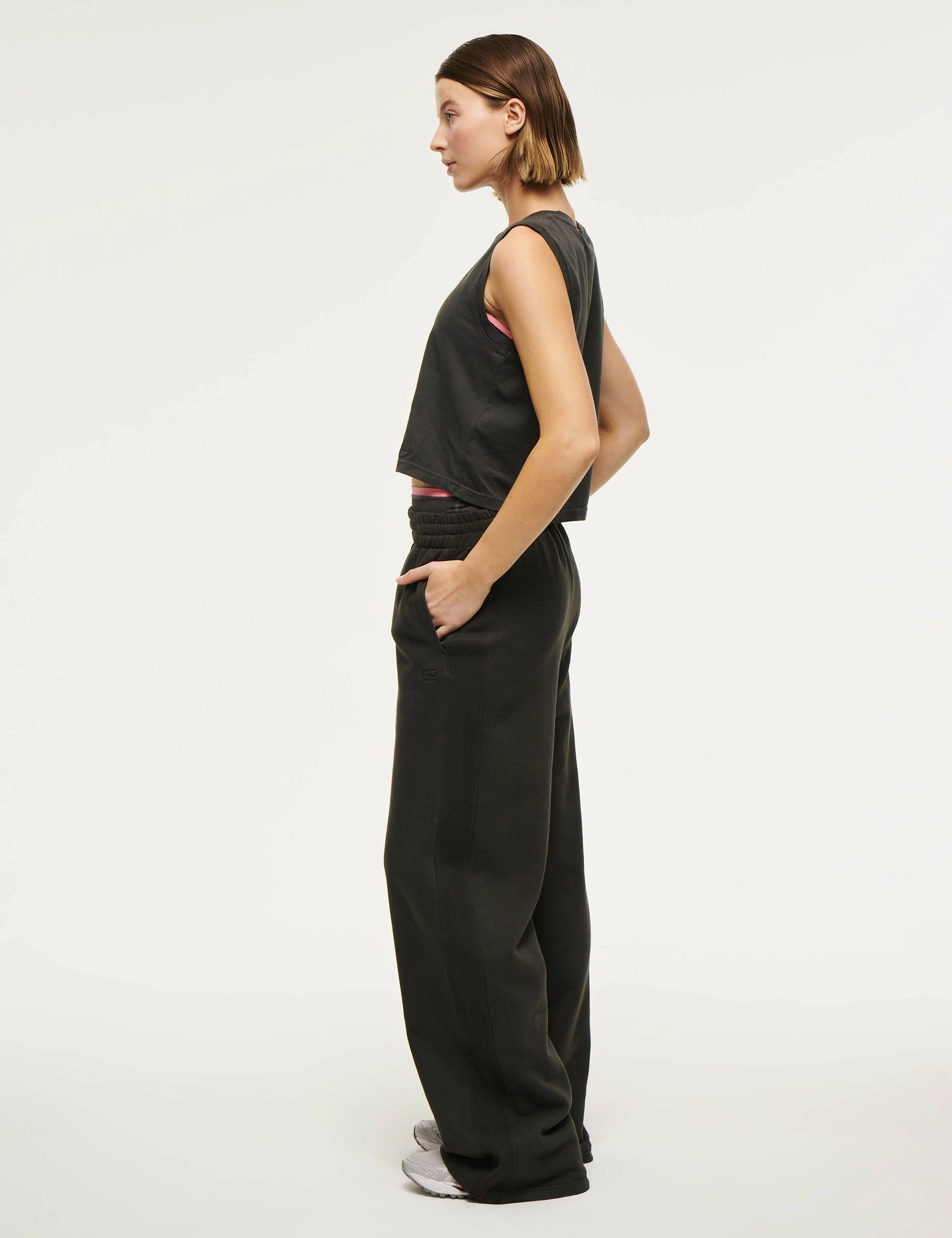 Non Chafing Seams Rally Tank - Washed Asphalt